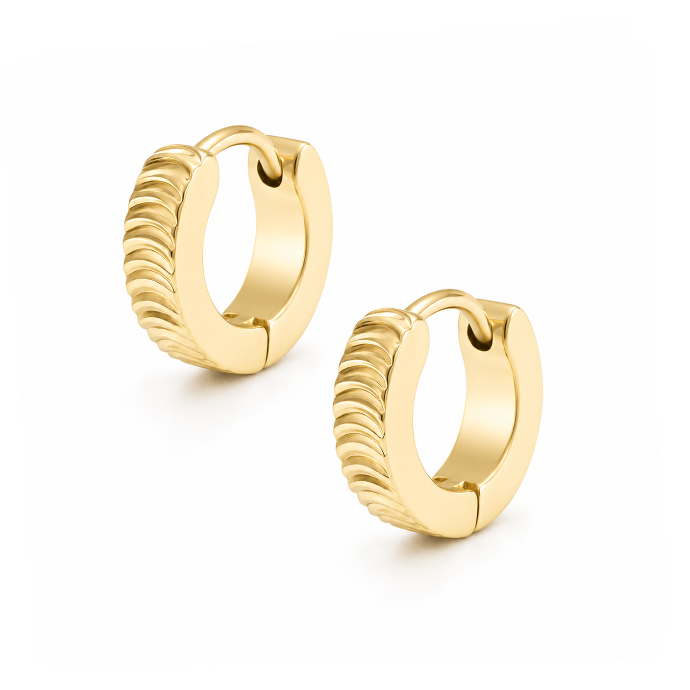 Bohomoon Stainless Steel Aimee Huggie Hoop Earrings