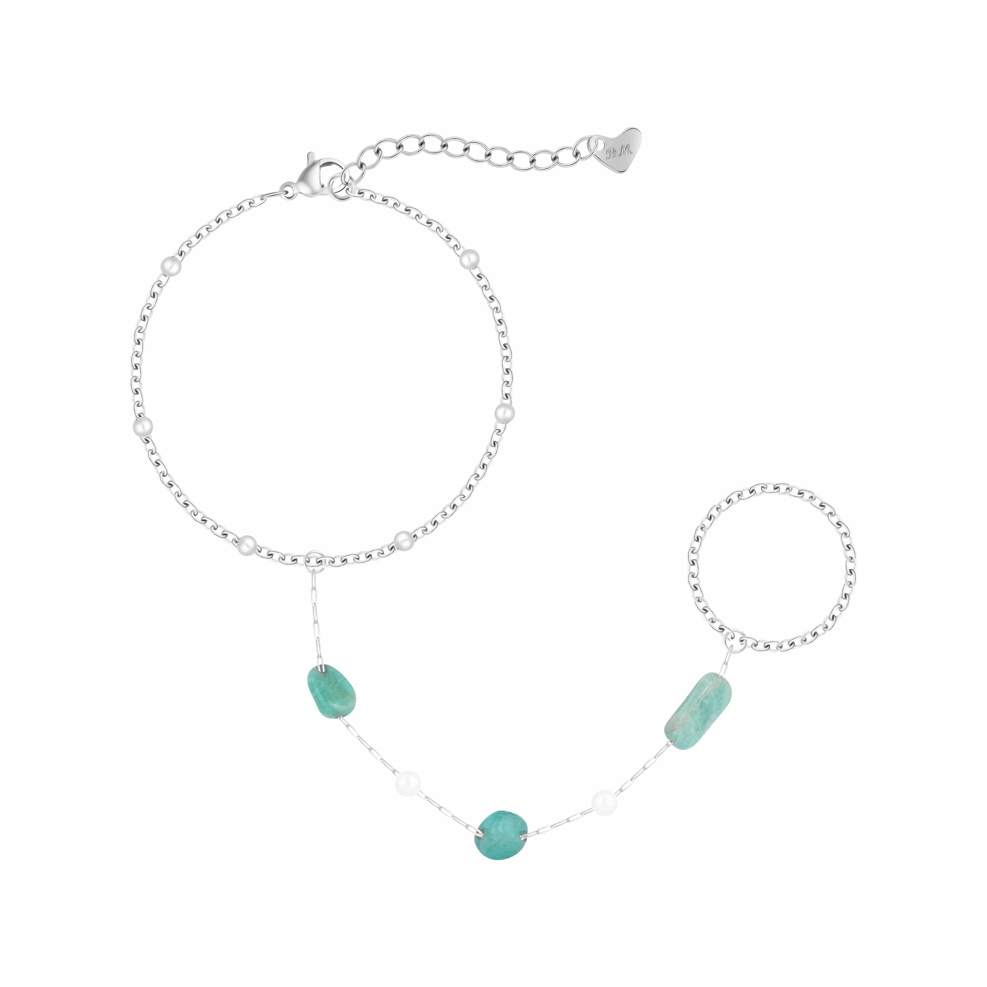 Bohomoon Stainless Steel Angelic Hand Chain Bracelet