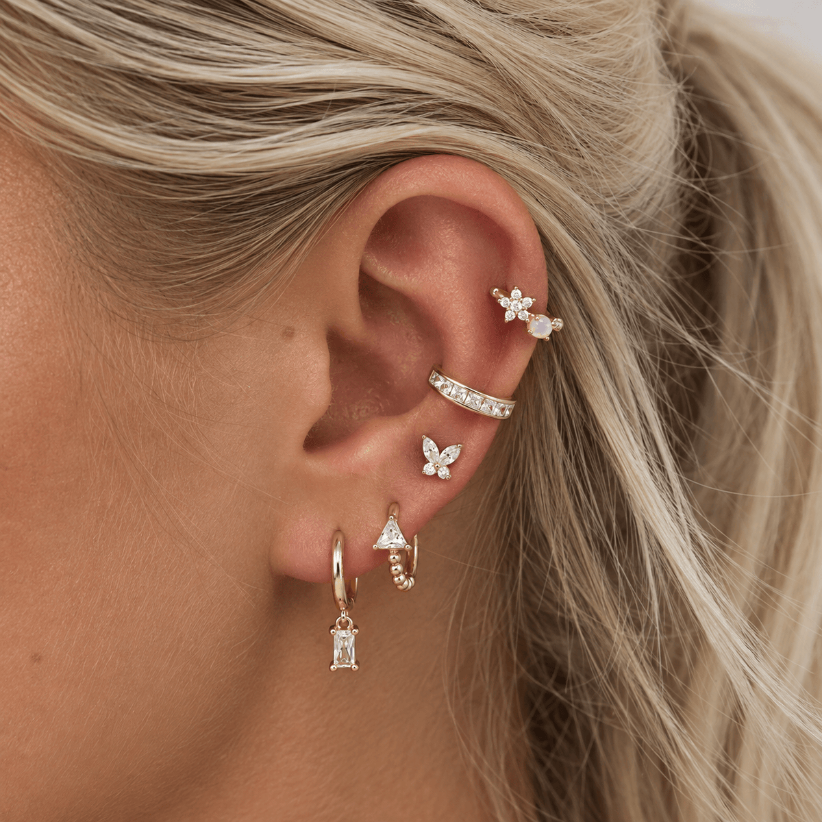 Bohomoon Stainless Steel Antonia Butterfly Stud Earrings