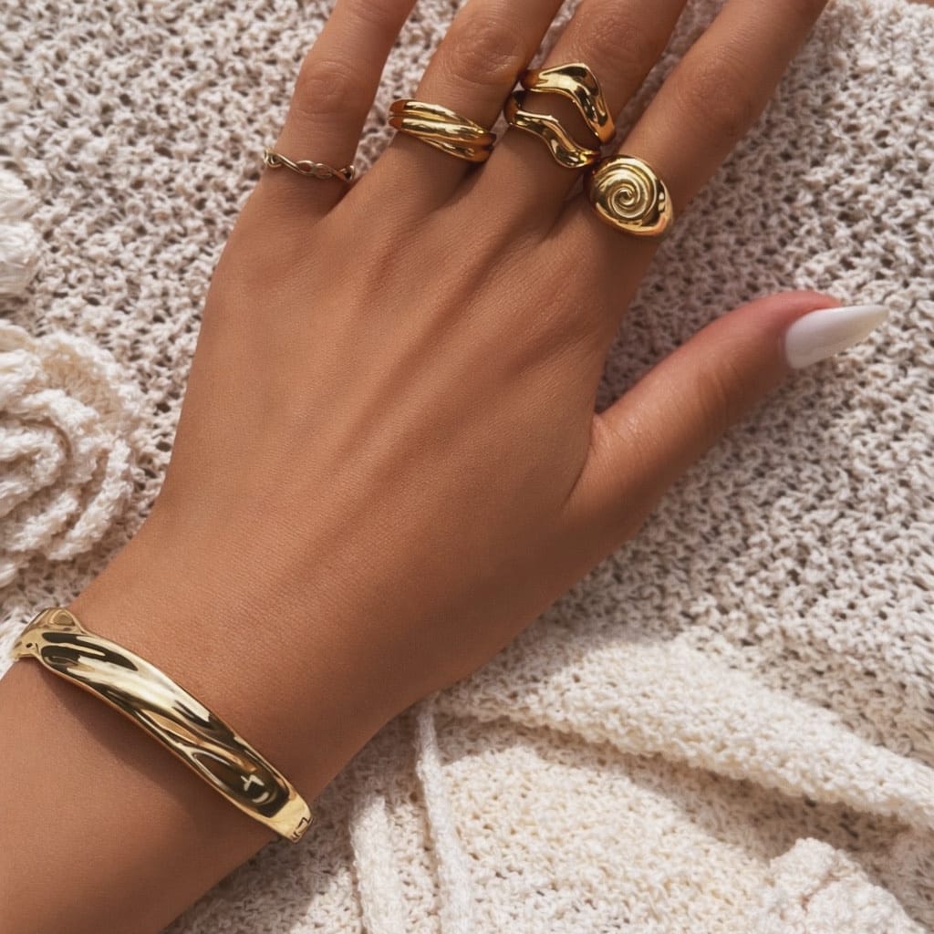 Bohomoon Stainless Steel Bali Cuff Bracelet