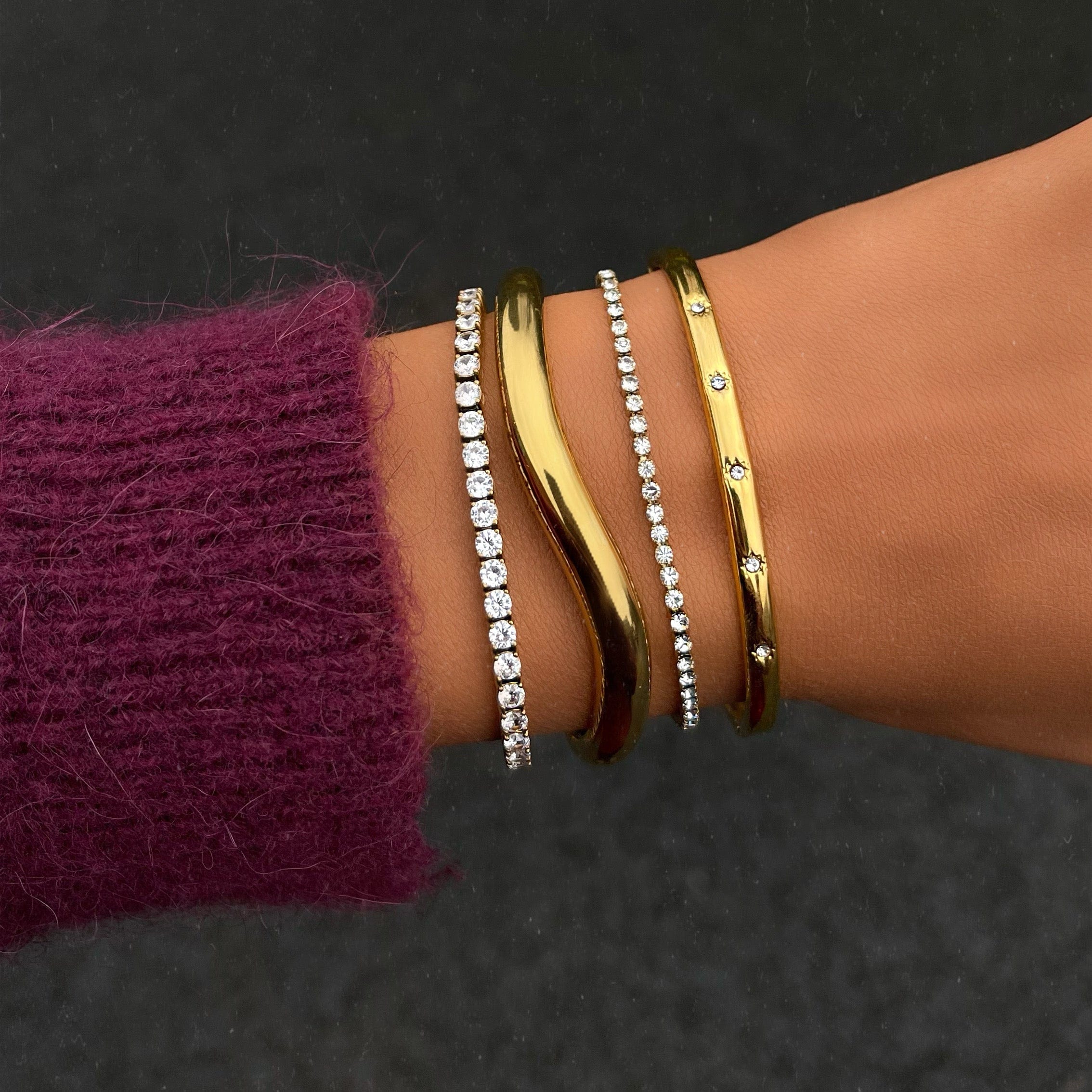 Bohomoon Stainless Steel Bardot Tennis Bracelet