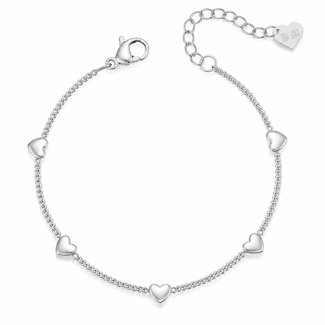 Bohomoon Stainless Steel Beloved Heart Bracelet