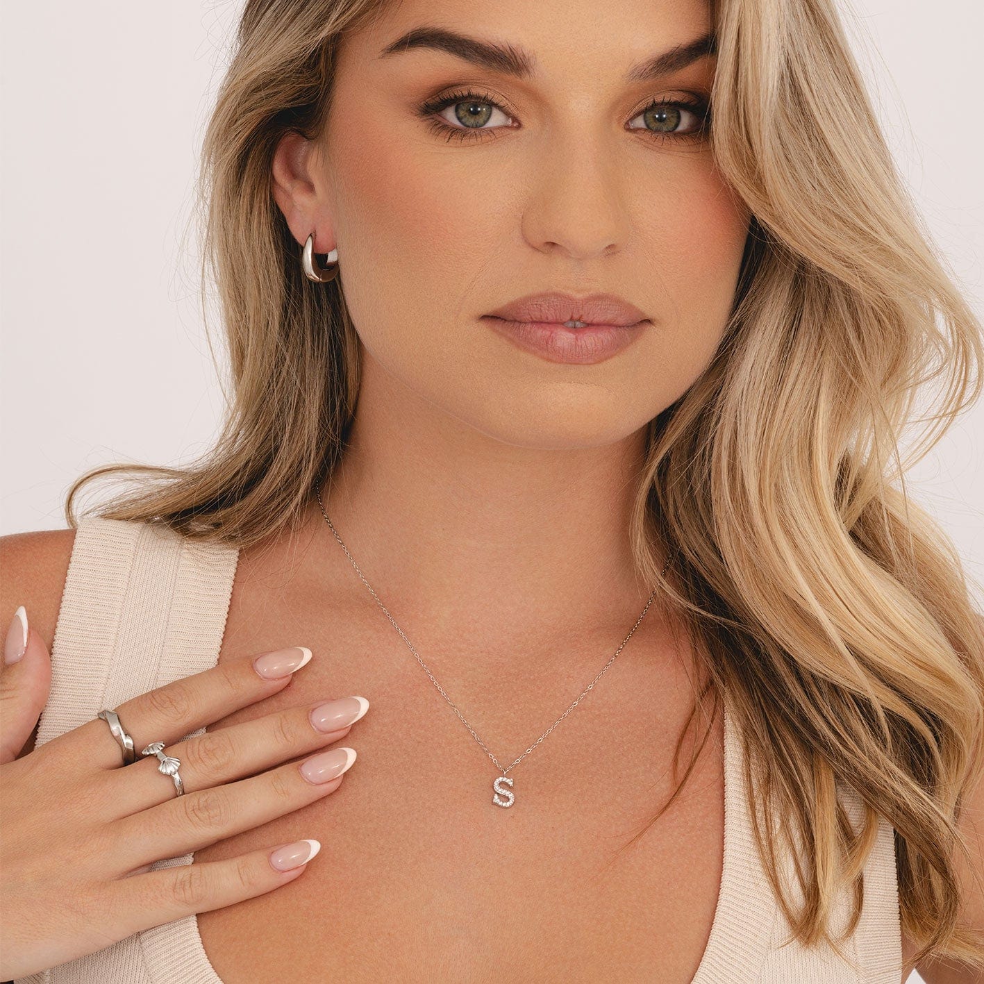 Bohomoon Stainless Steel Bliss Initial Necklace