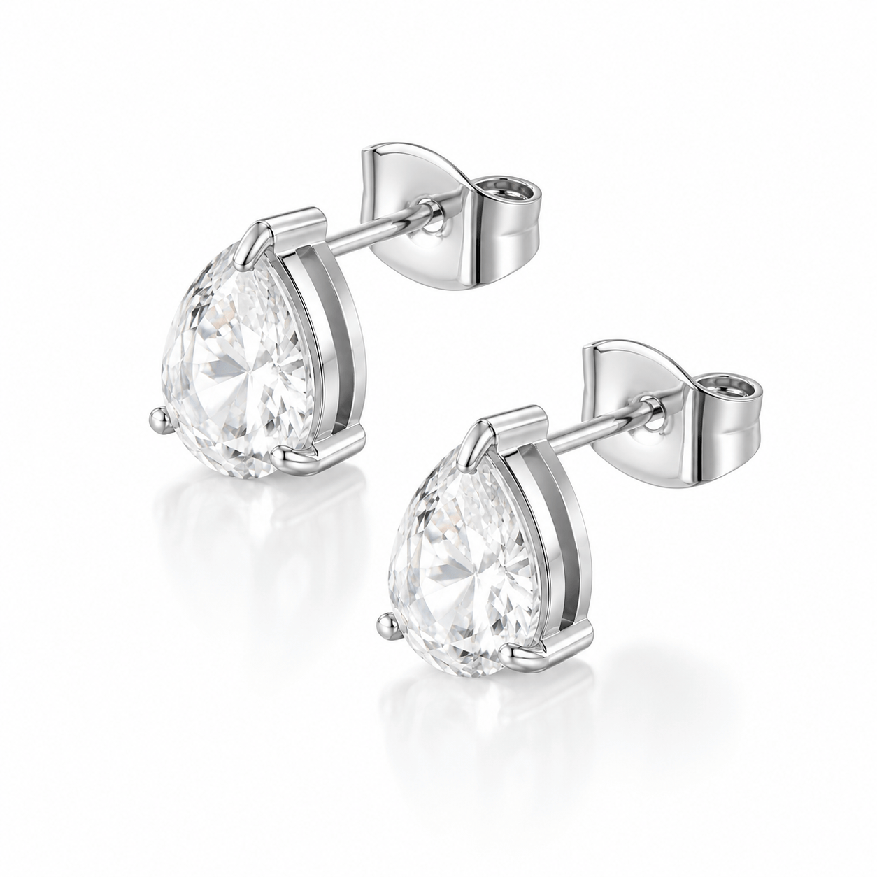 Bohomoon Stainless Steel Chantelle Pear Stud Earrings