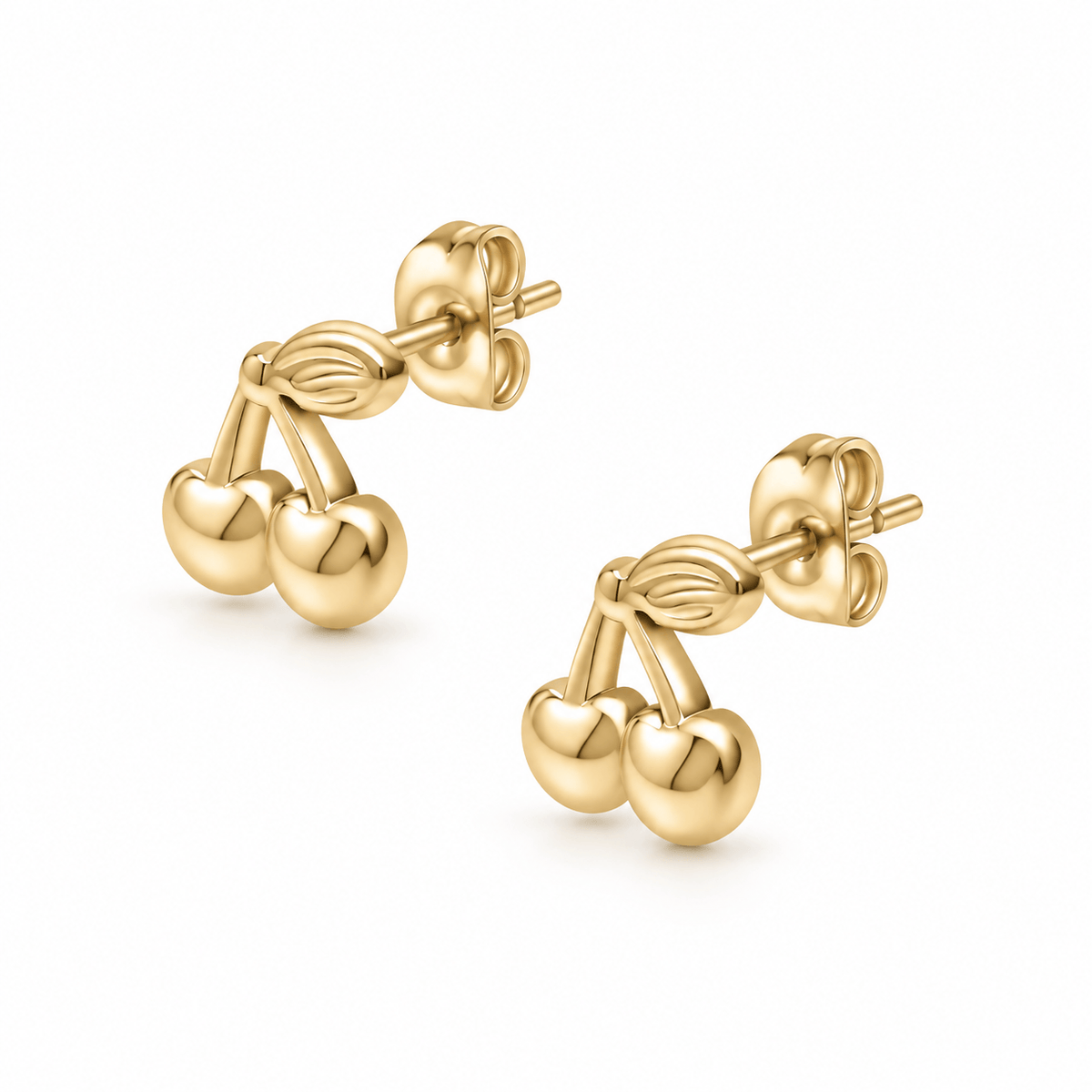 Bohomoon Stainless Steel Cherry Stud Earrings
