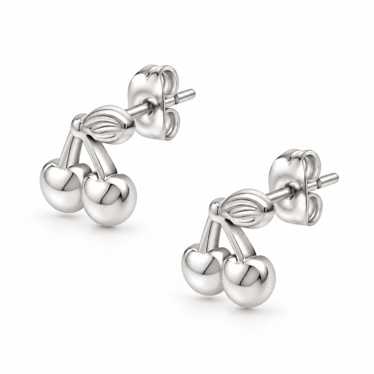 Bohomoon Stainless Steel Cherry Stud Earrings