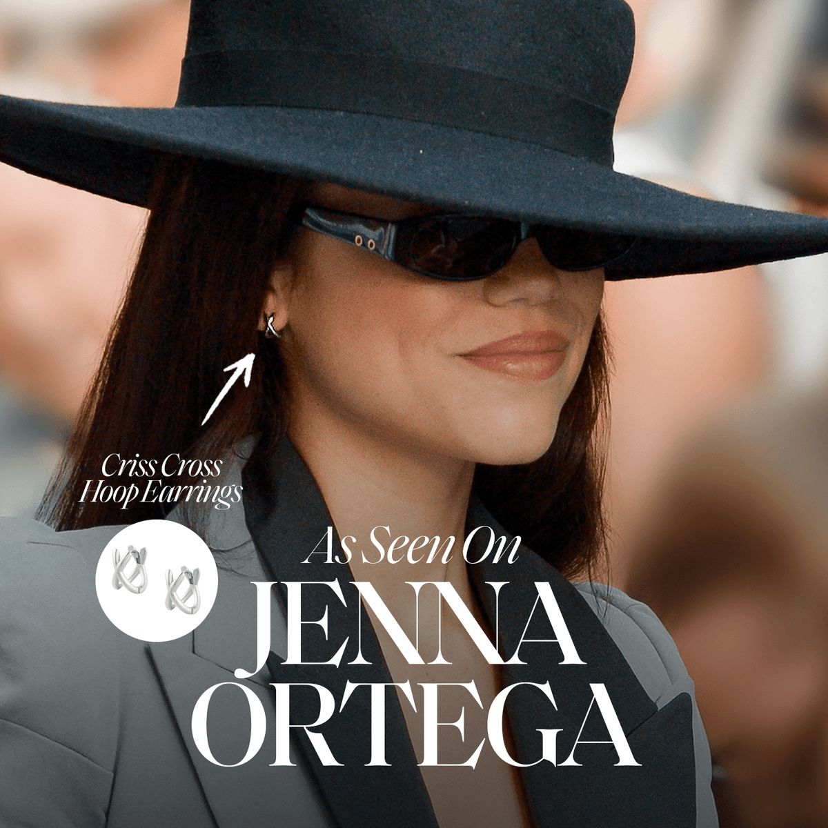 Bohomoon Stainless Steel Criss Cross Hoop Earrings