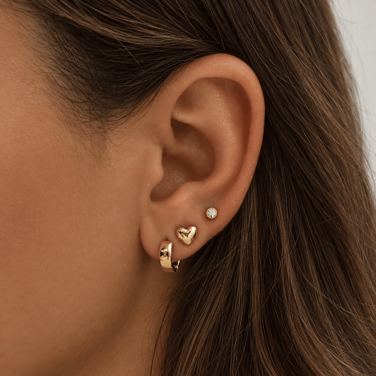 Bohomoon Stainless Steel Cute Huggie Hoop Earrings