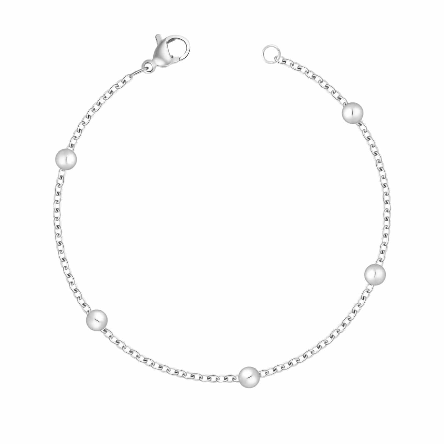 Bohomoon Stainless Steel Dainty Ball Bracelet