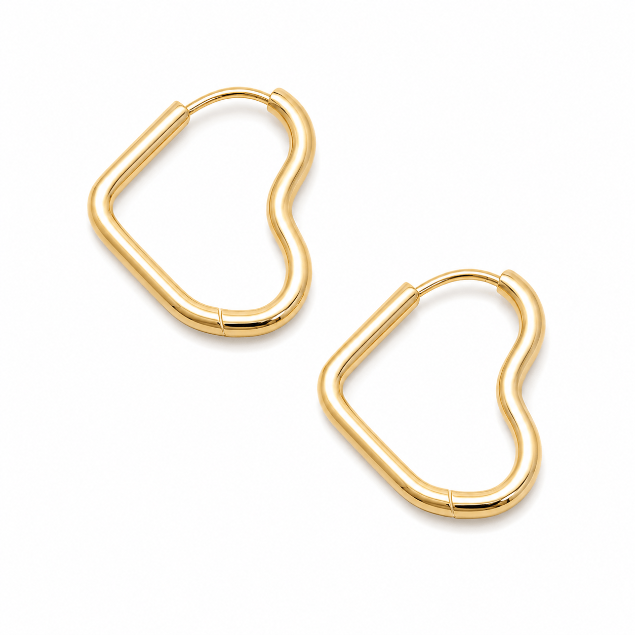 Bohomoon Stainless Steel Dakota Heart Hoop Earrings