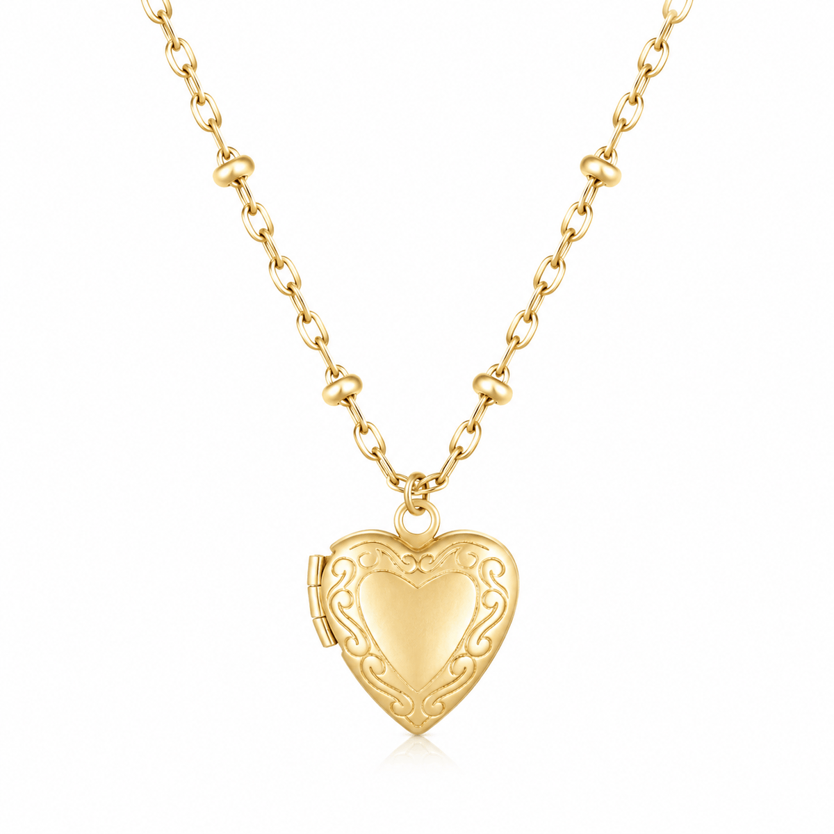 Bohomoon Stainless Steel Dannie Mini Heart Locket Necklace