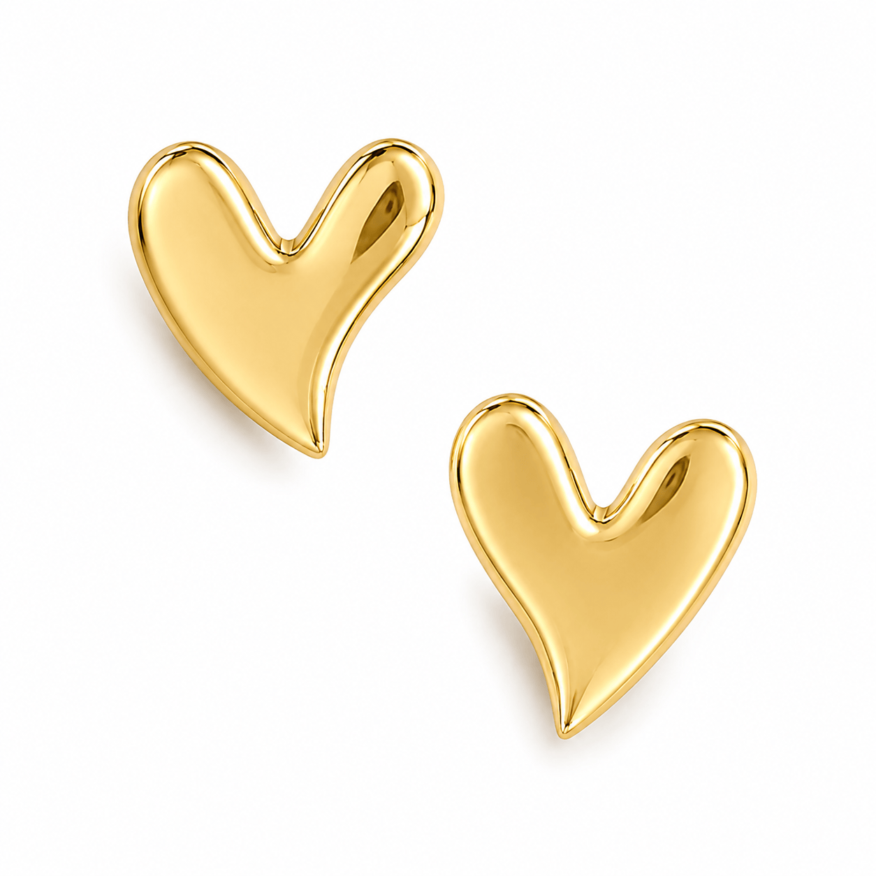 Bohomoon Stainless Steel Desire Heart Stud Earrings