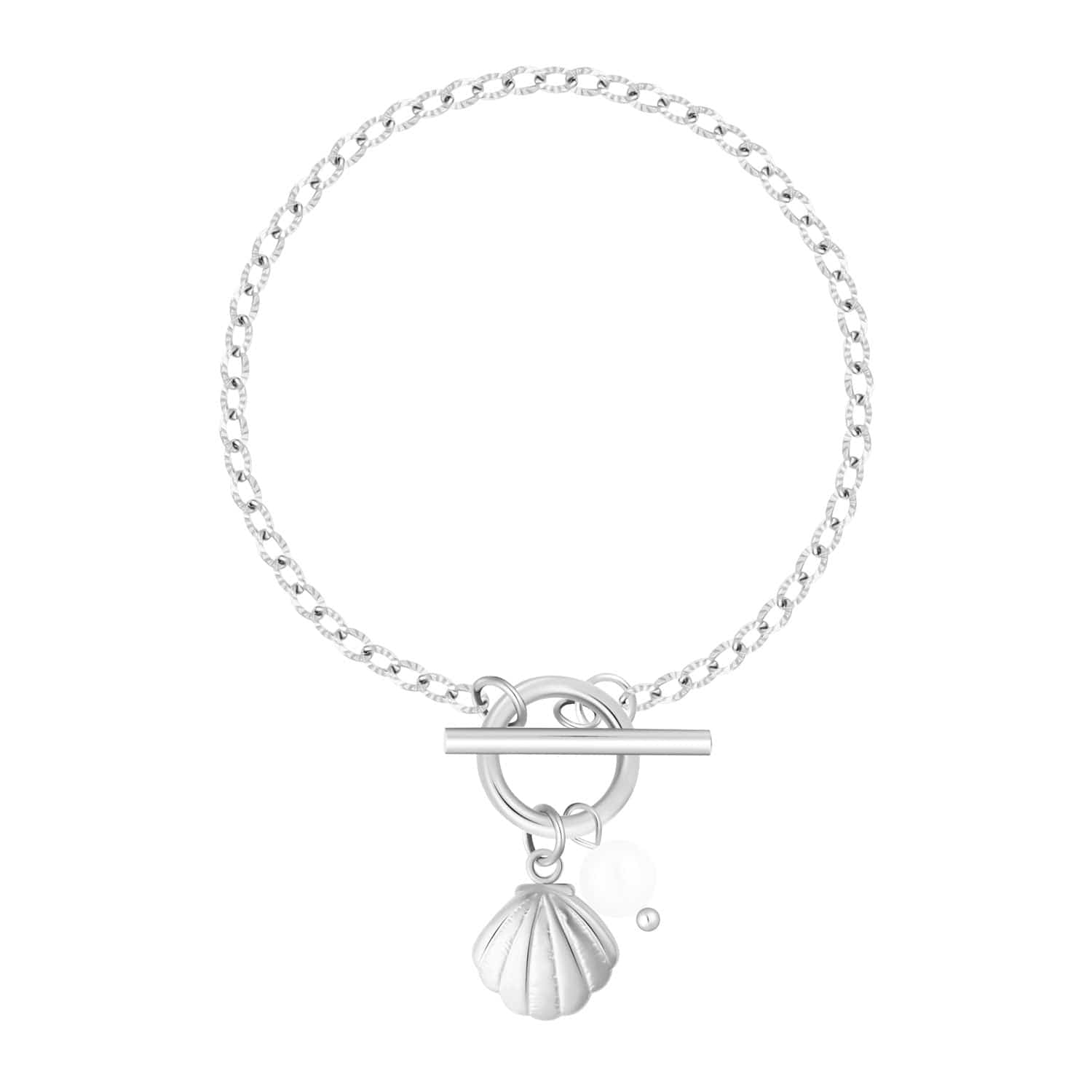 Bohomoon Stainless Steel Drift Pearl TBar Bracelet