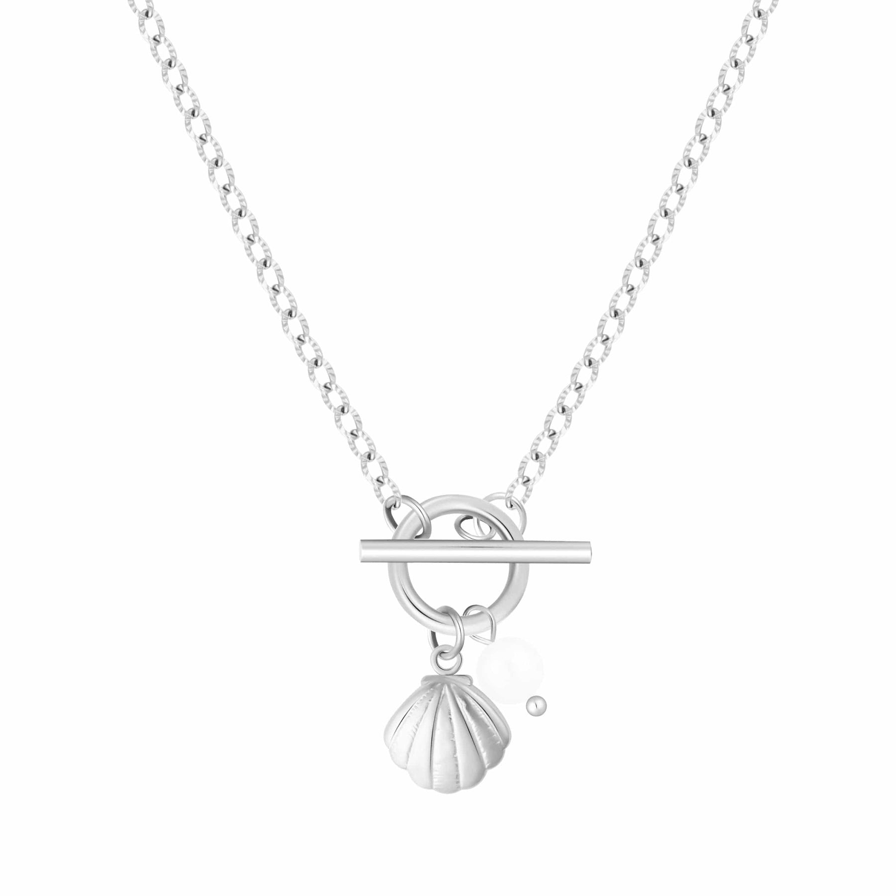 Bohomoon Stainless Steel Drift Pearl TBar Necklace