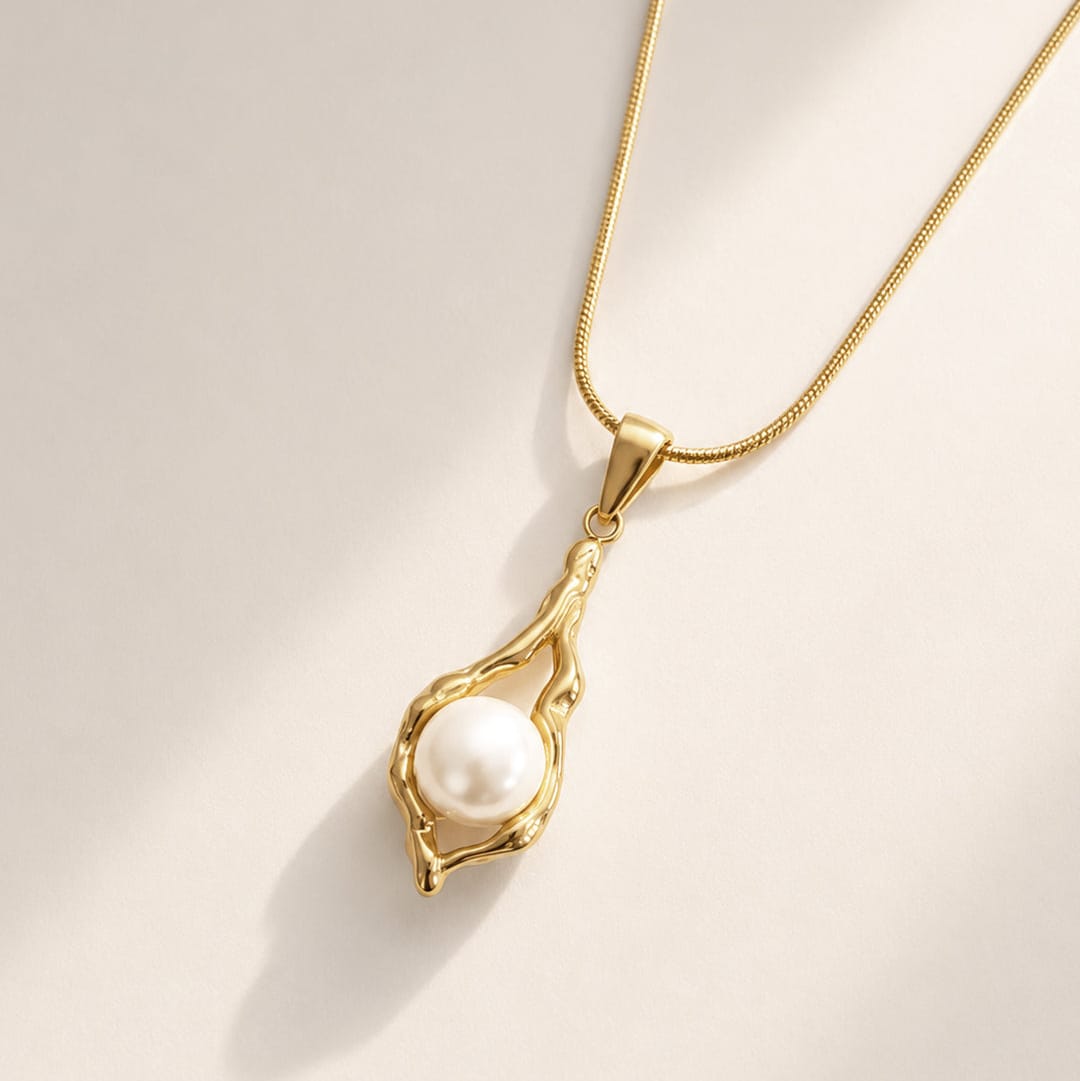 Bohomoon Stainless Steel Dune Pearl Necklace