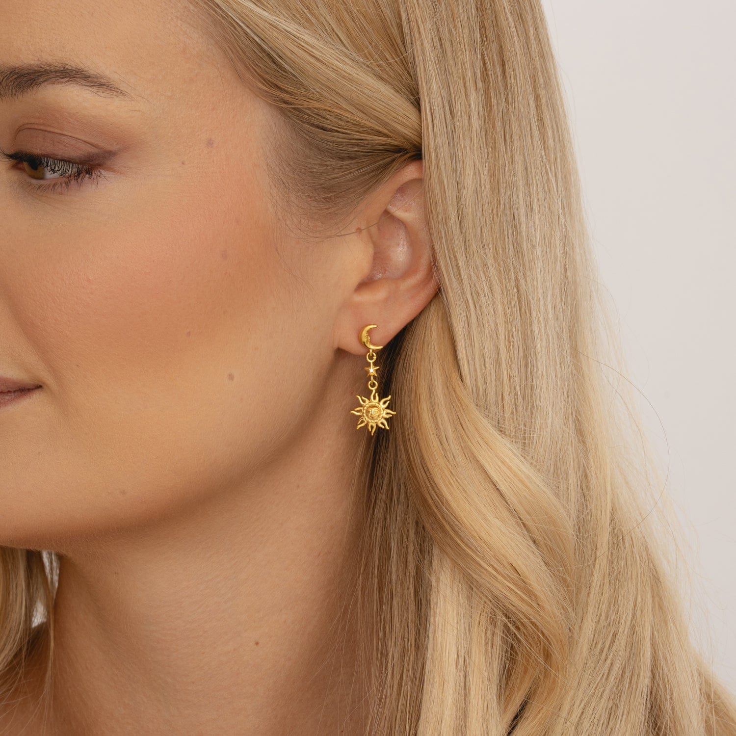 Bohomoon Stainless Steel Eclipse Sun & Moon Earrings