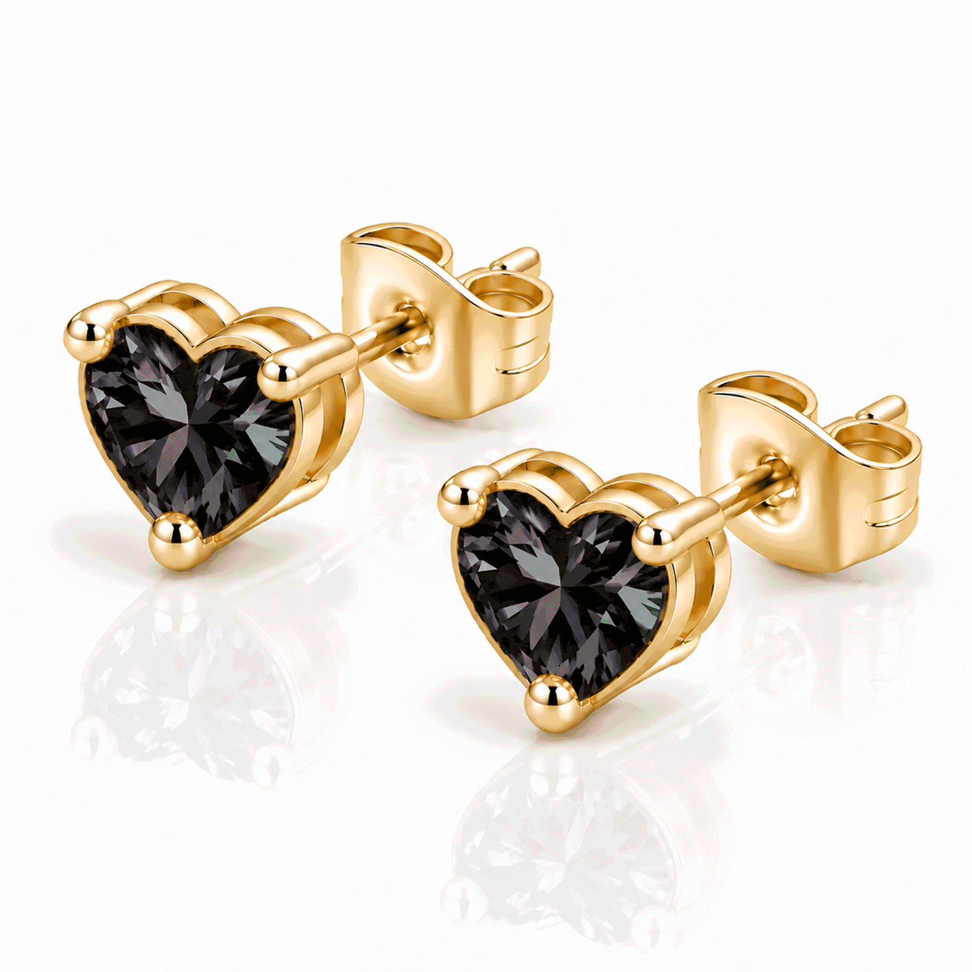 Bohomoon Stainless Steel Eliza Heart Stud Earrings
