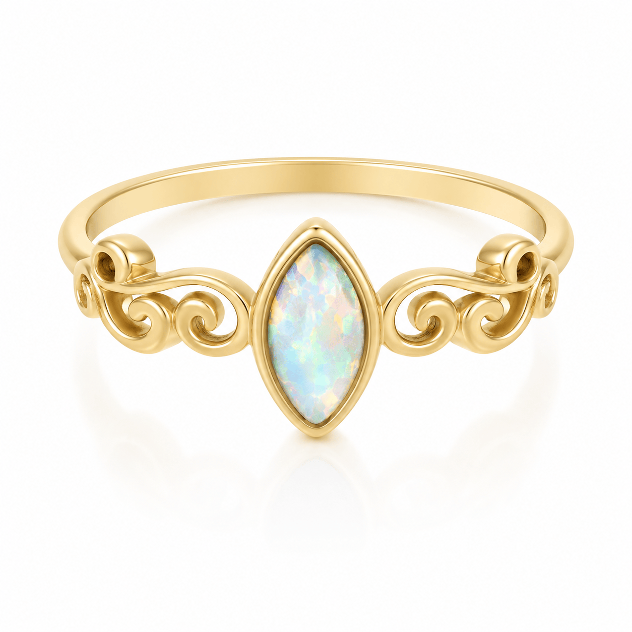 Bohomoon Stainless Steel Elodie Opal Ring