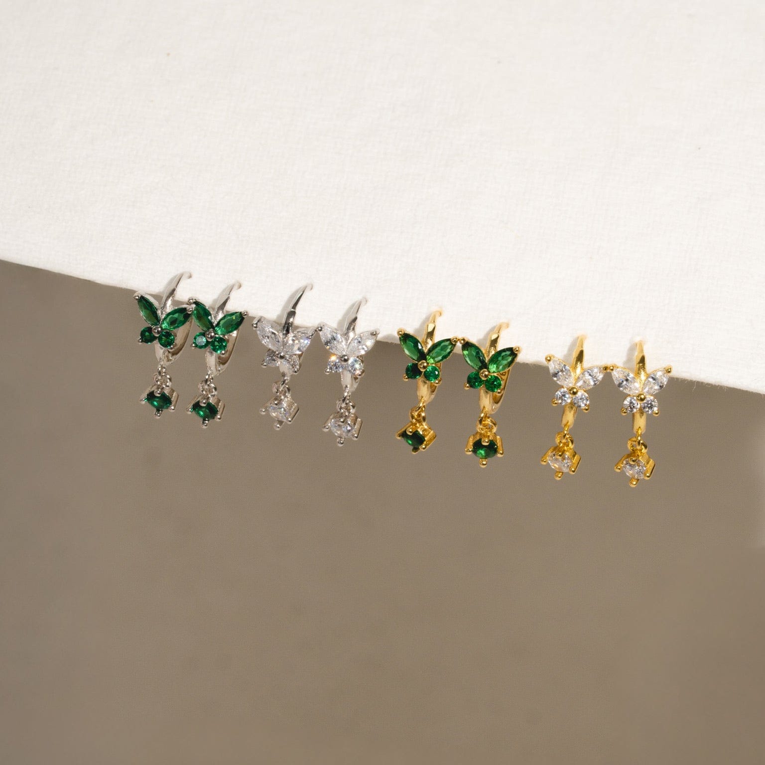 Bohomoon Stainless Steel Evelyn Butterfly Hoop Earrings