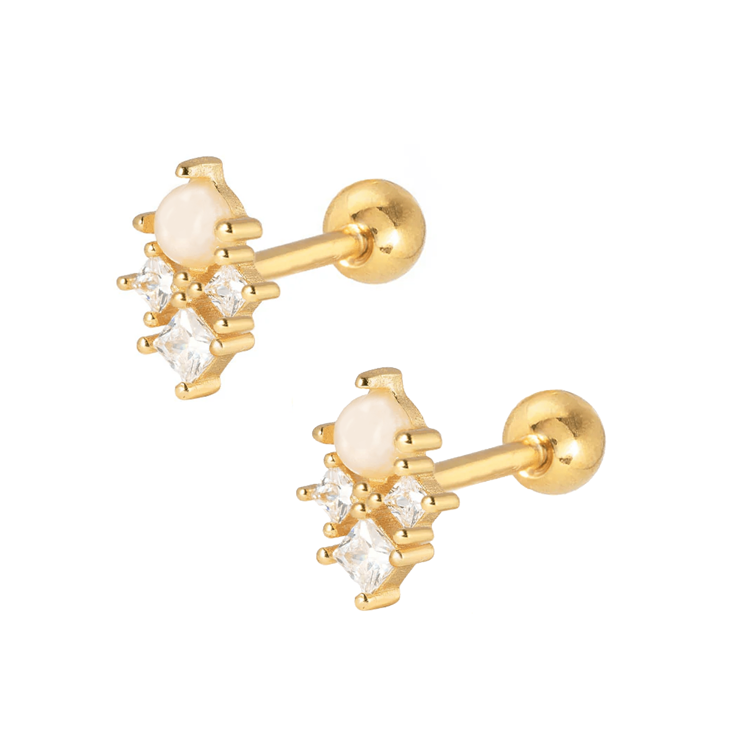 Bohomoon Stainless Steel Fae Pearl Stud Earrings