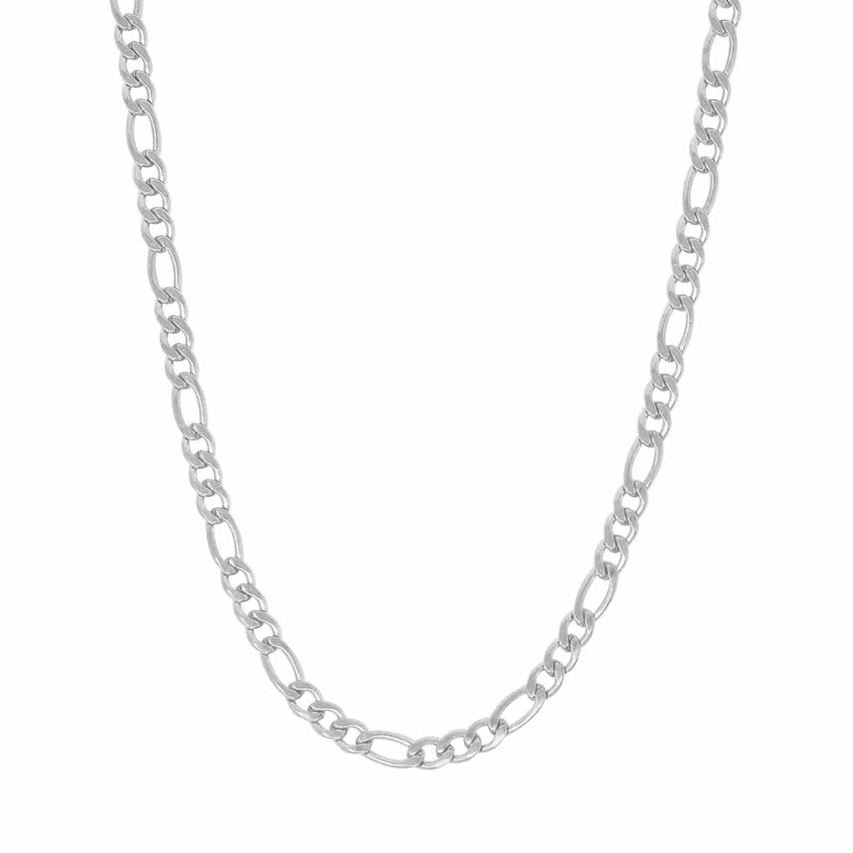 BohoMoon Stainless Steel Figaro Chain Necklace Silver / 18"