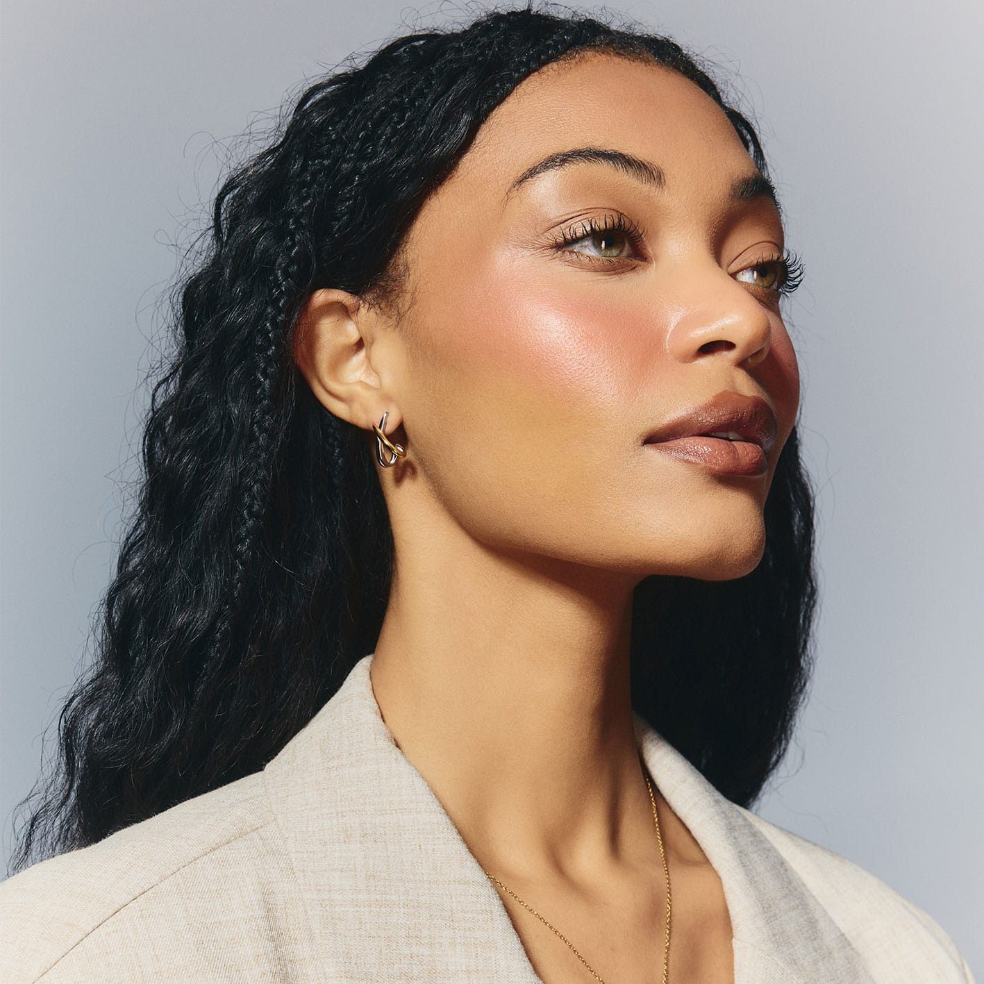 Bohomoon Stainless Steel Fusion Hoop Earrings