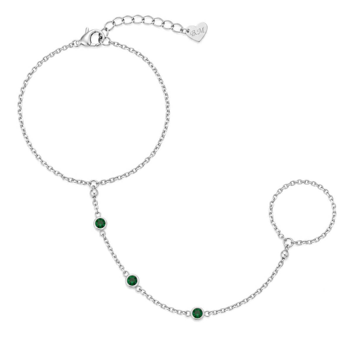 Bohomoon Stainless Steel Gaia Hand Chain Bracelet