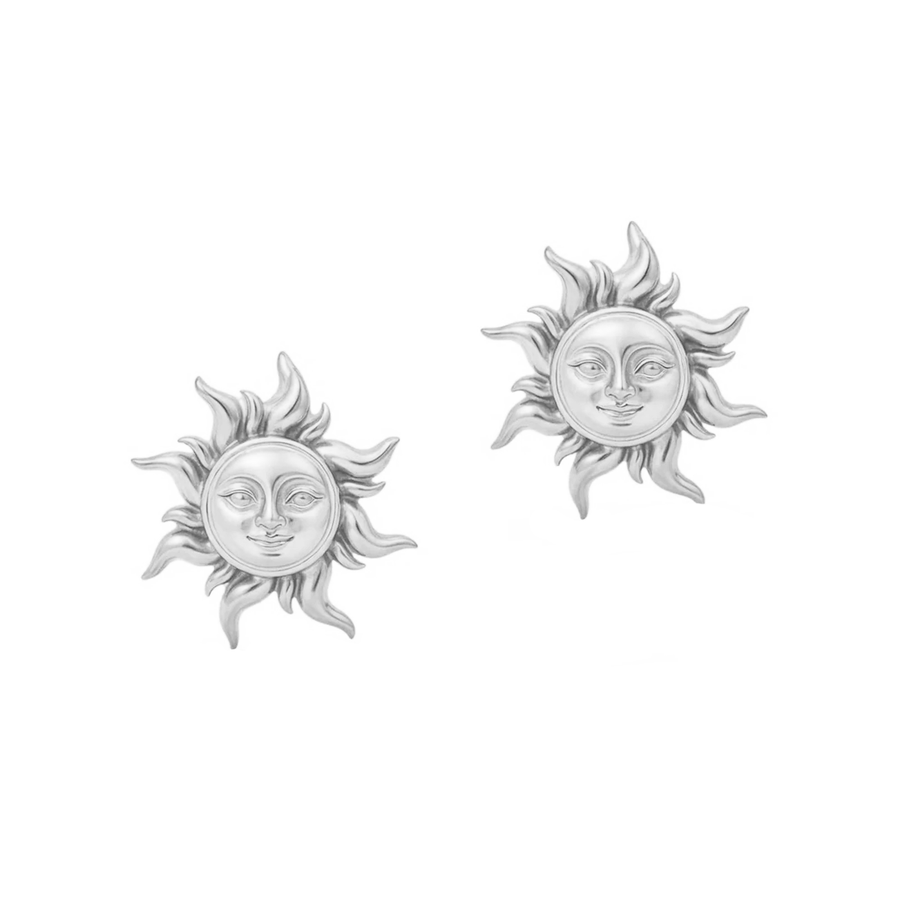 Bohomoon Stainless Steel Gilded Sun Stud Earrings