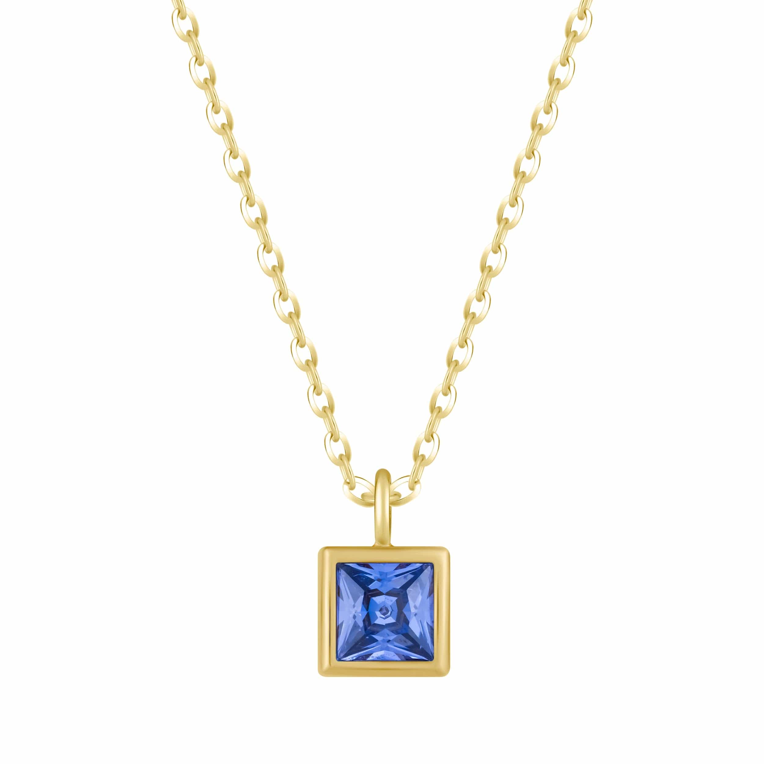 Bohomoon Stainless Steel Happy Birthday Birthstone Necklace
