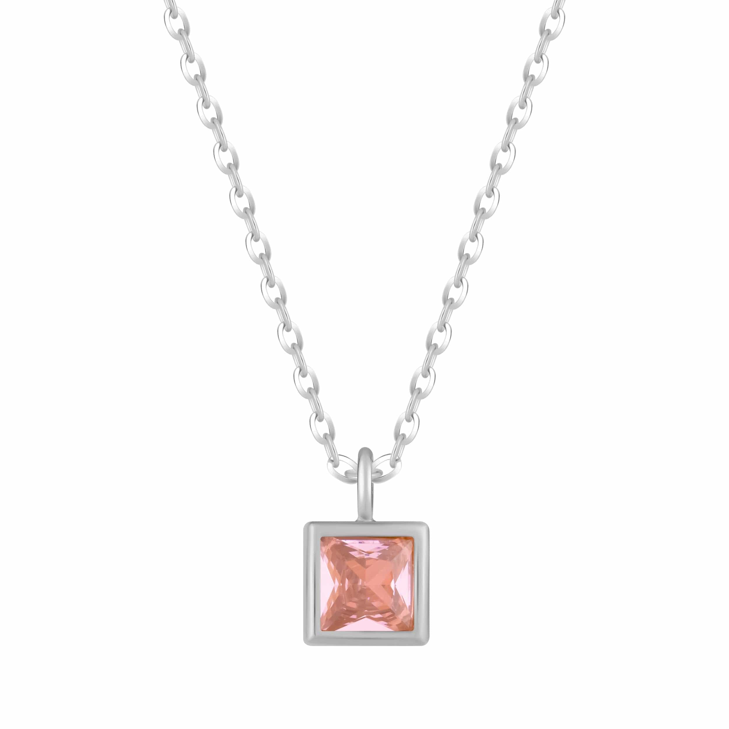 Bohomoon Stainless Steel Happy Birthday Birthstone Necklace