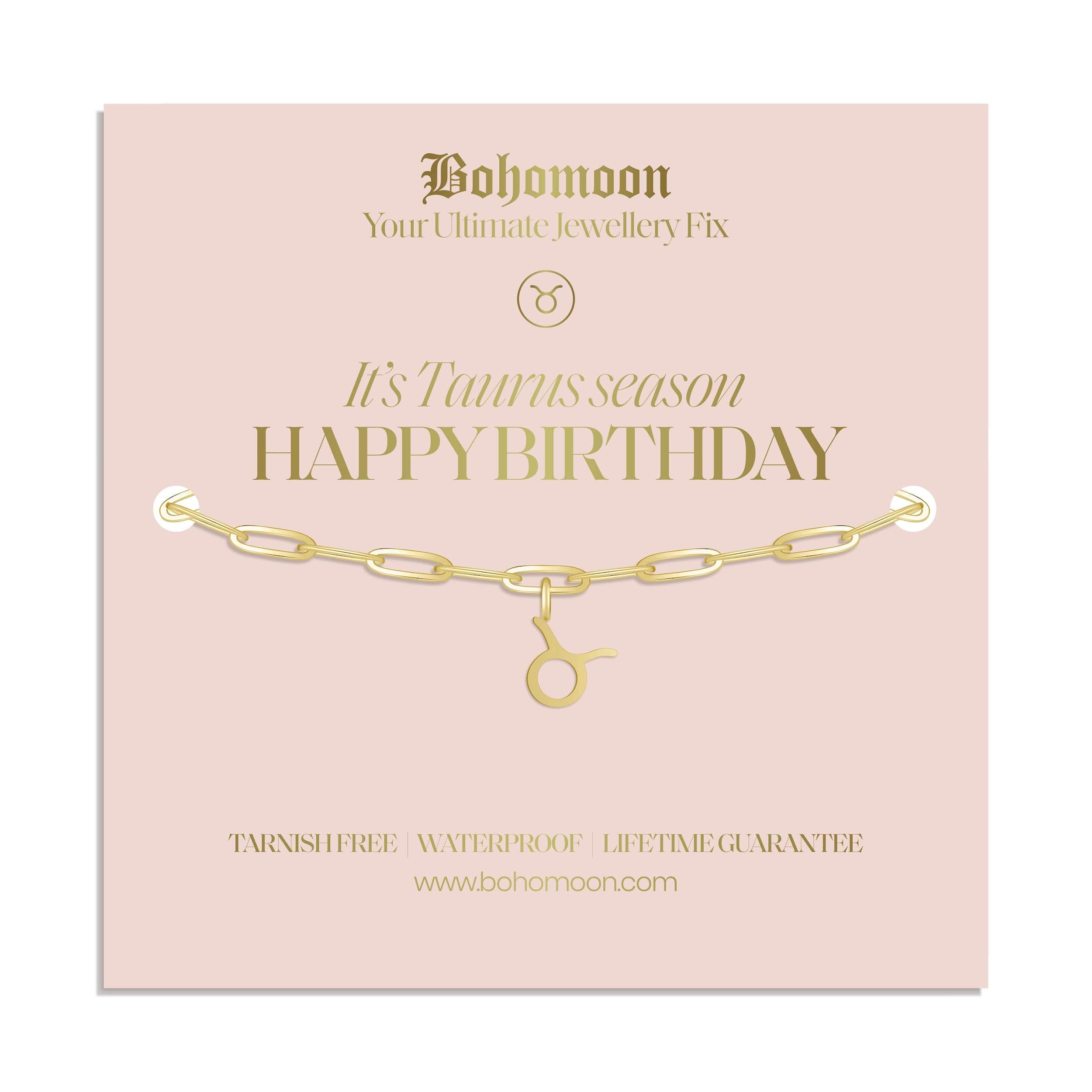 Bohomoon Stainless Steel Happy Birthday Zodiac Bracelet