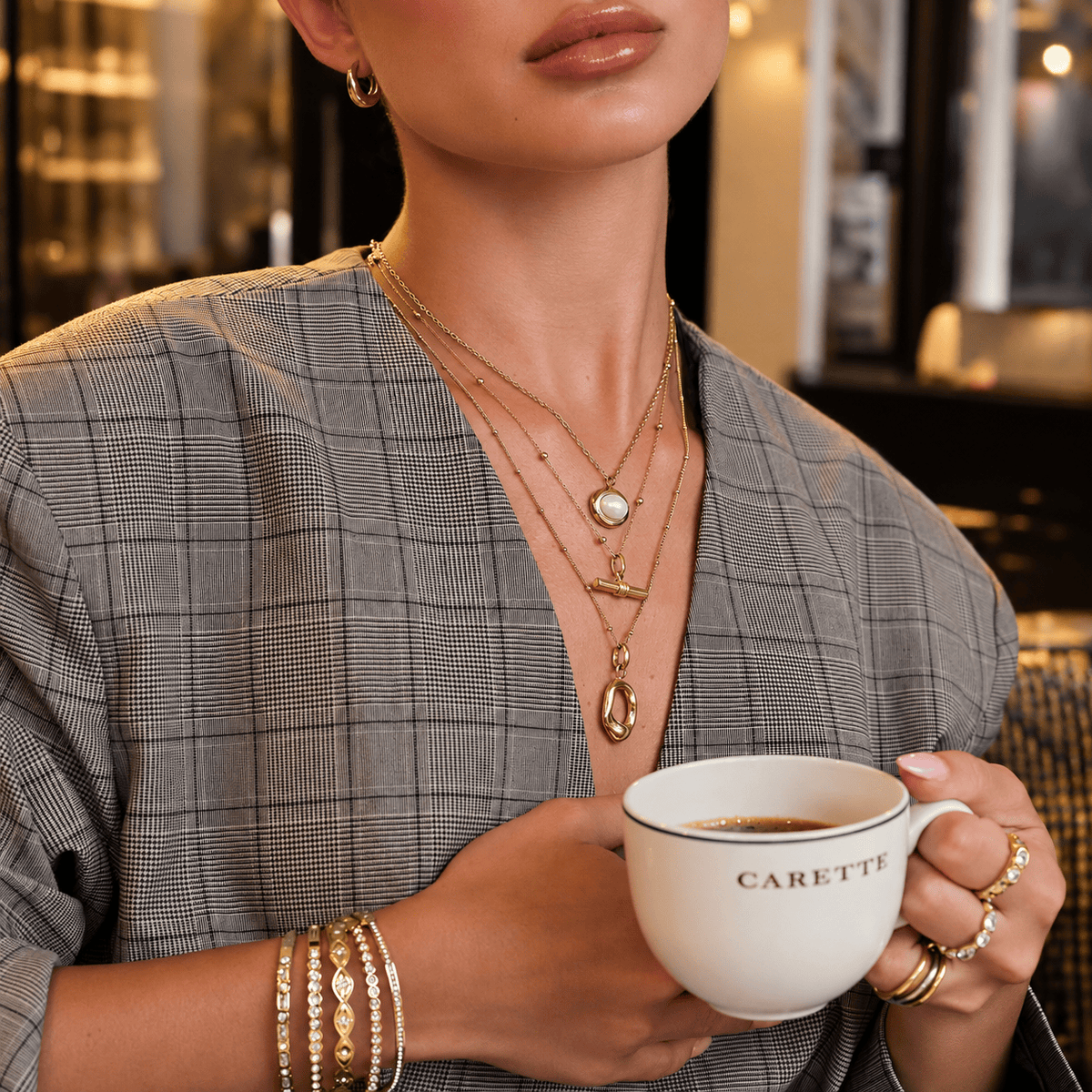 Bohomoon Stainless Steel Heidi TBar Necklace