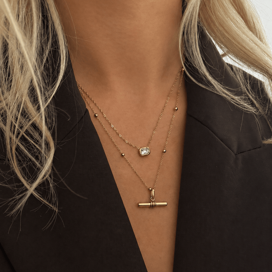 Bohomoon Stainless Steel Heidi TBar Necklace