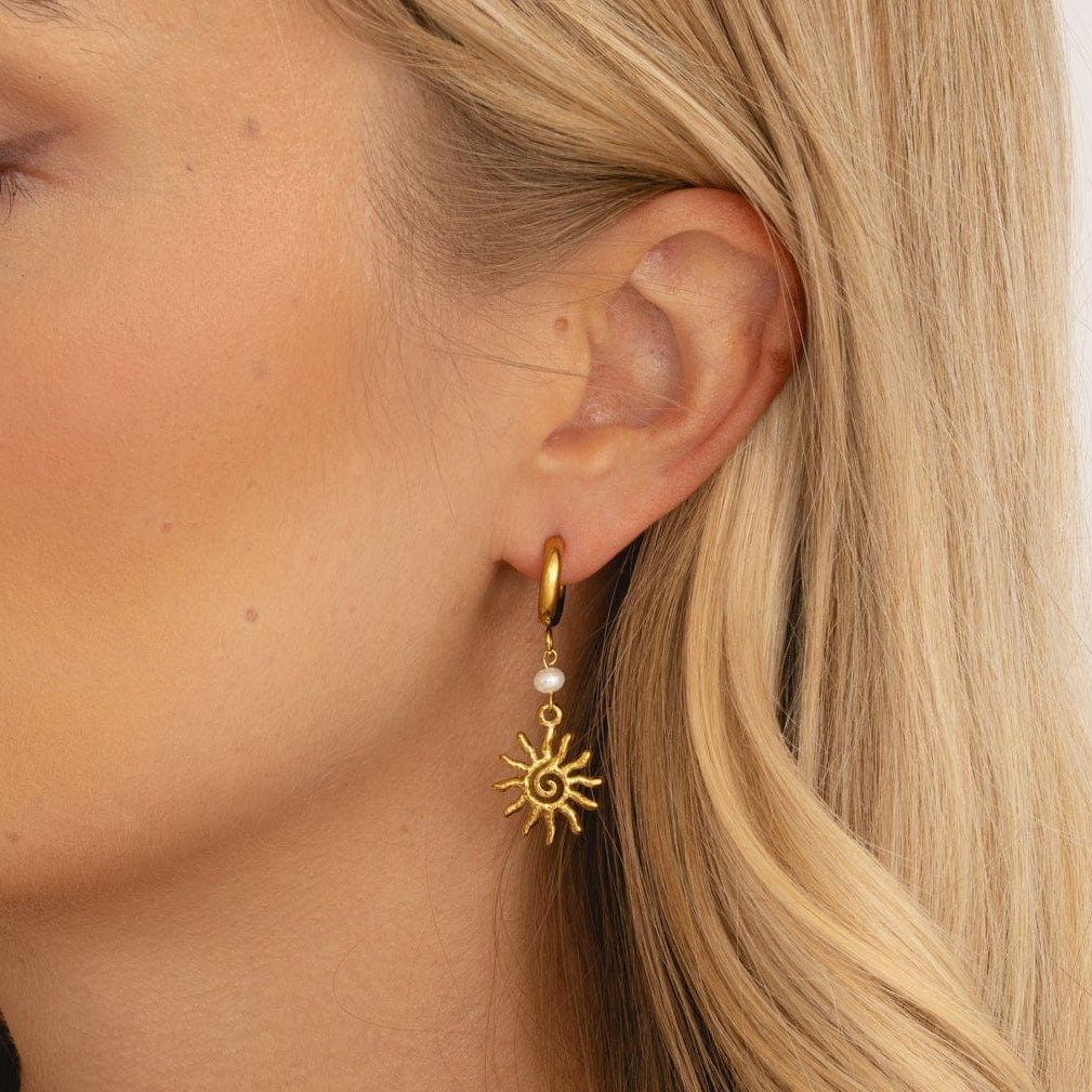 Bohomoon Stainless Steel Ibiza Pearl Earrings