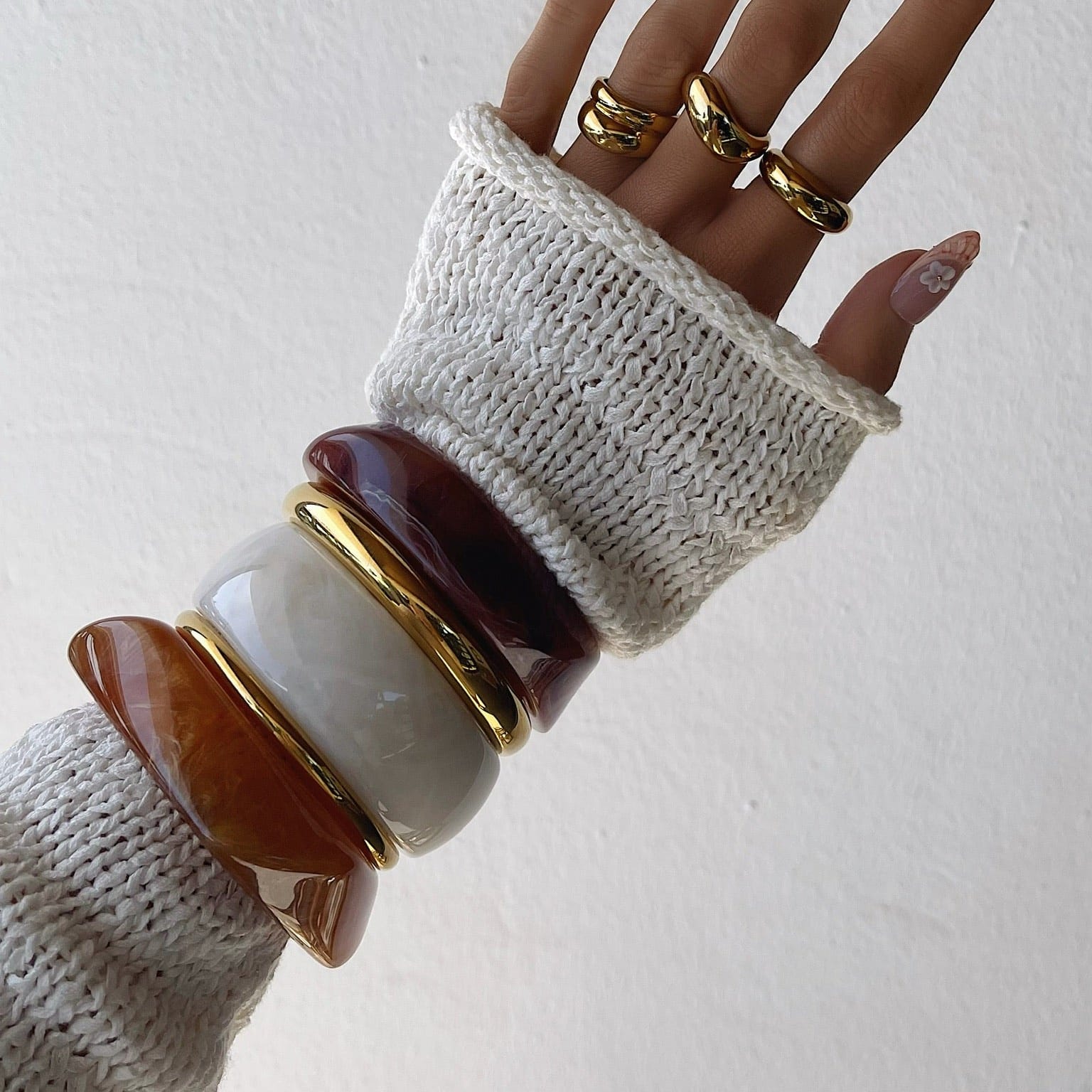 Bohomoon Stainless Steel Ignite Resin Bracelet