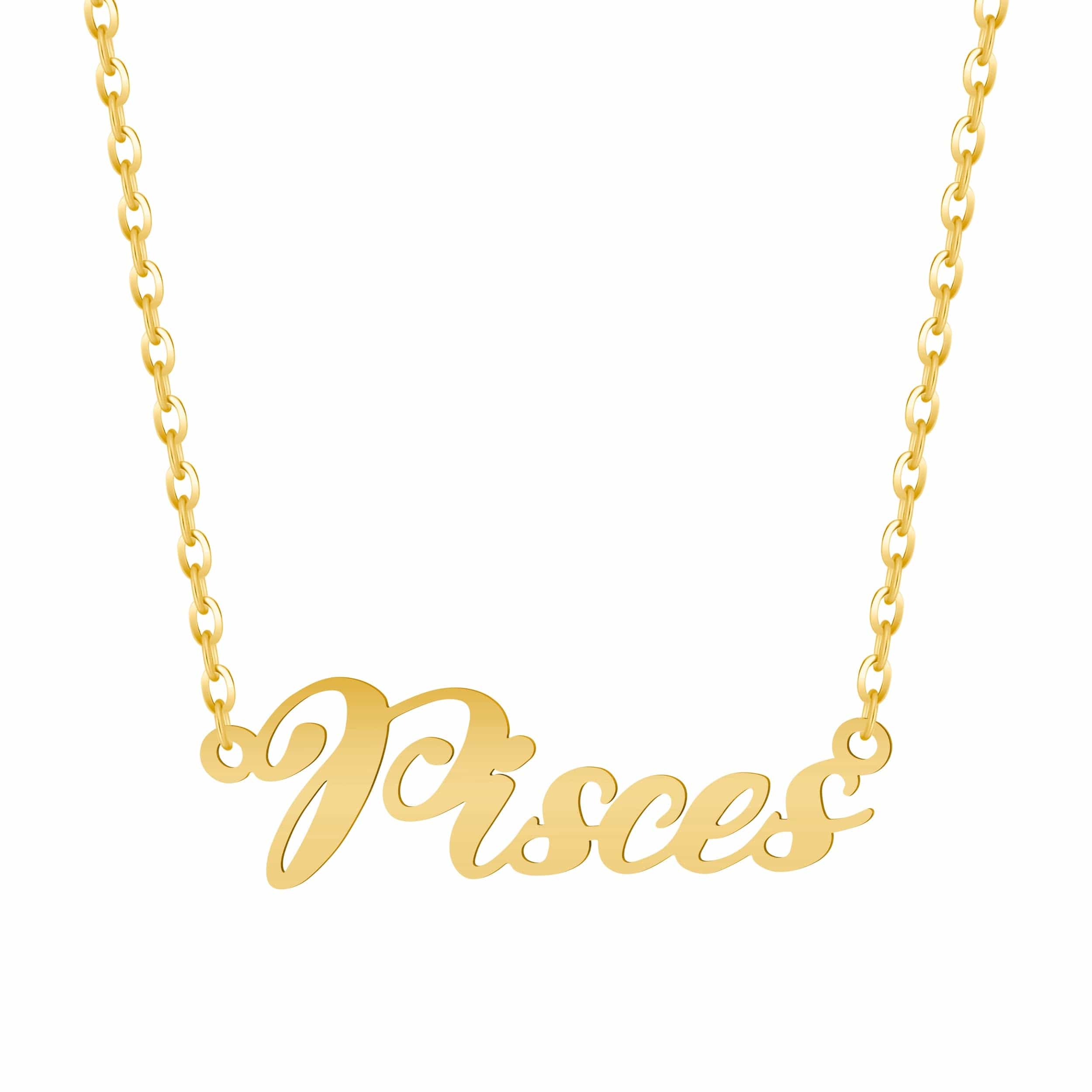 Bohomoon Stainless Steel Italic Zodiac Necklace
