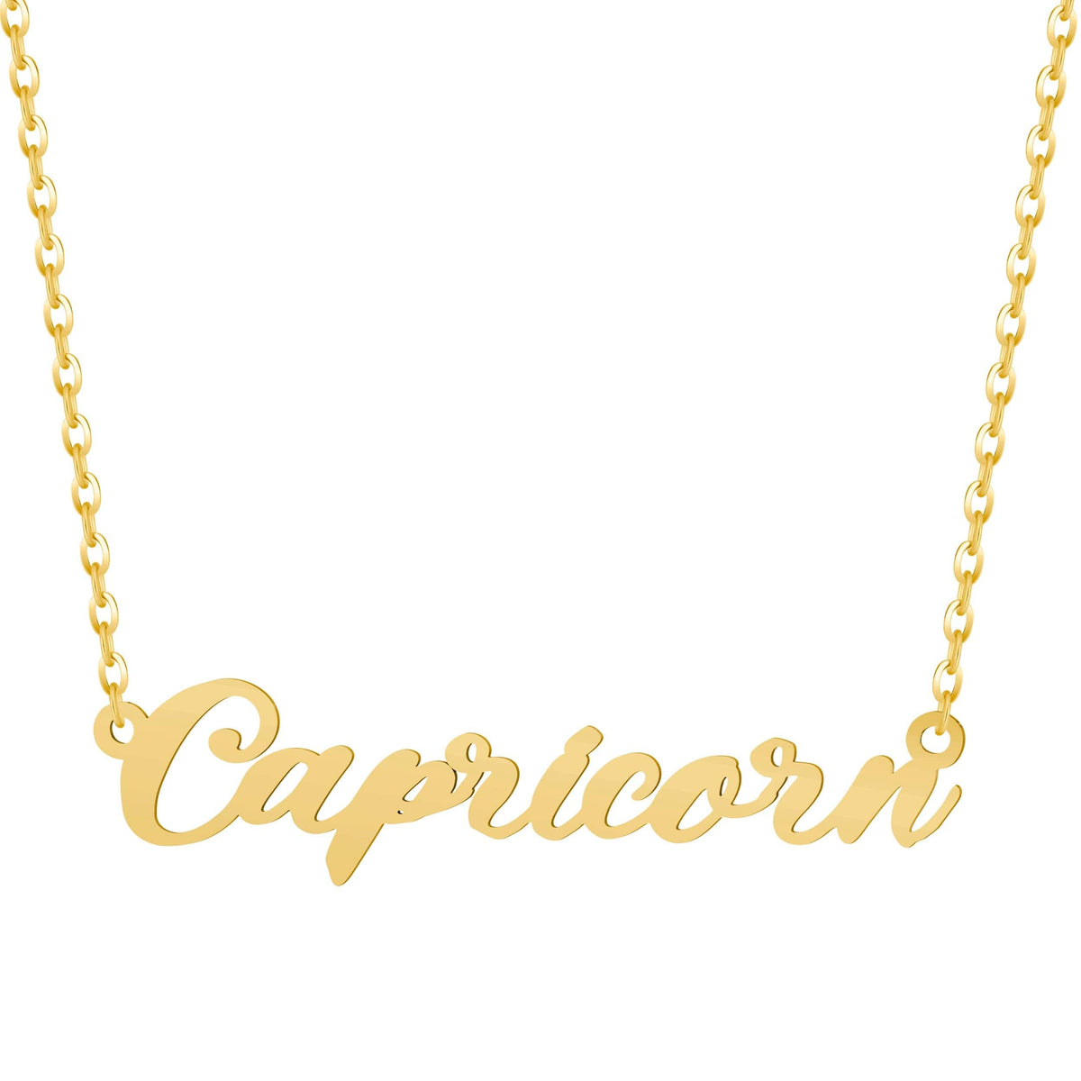 Bohomoon Stainless Steel Italic Zodiac Necklace