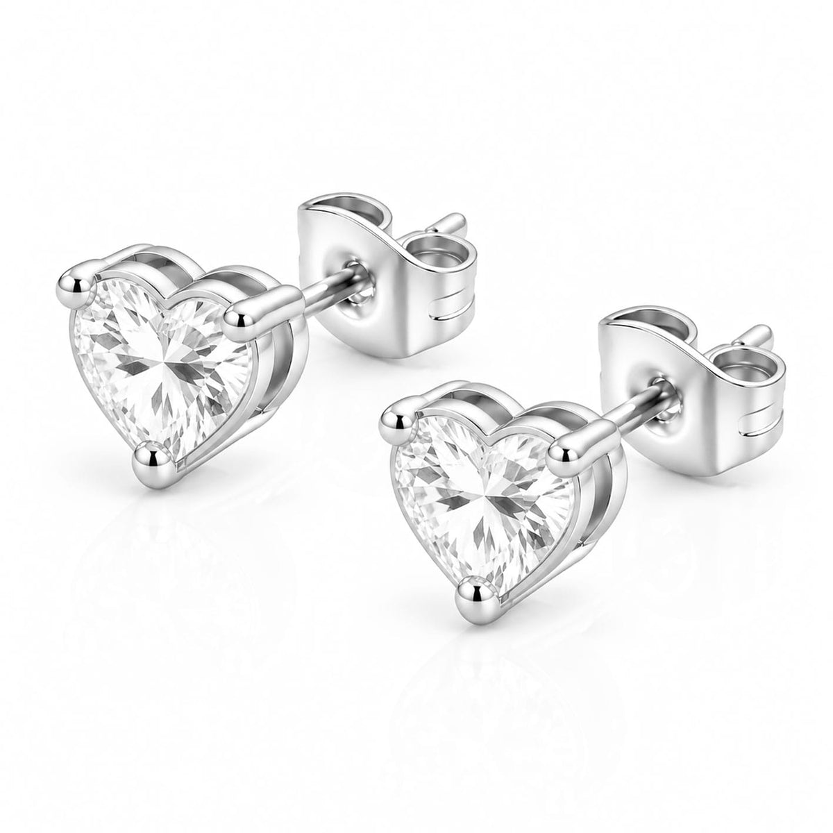 Bohomoon Stainless Steel Jamie Heart Stud Earrings
