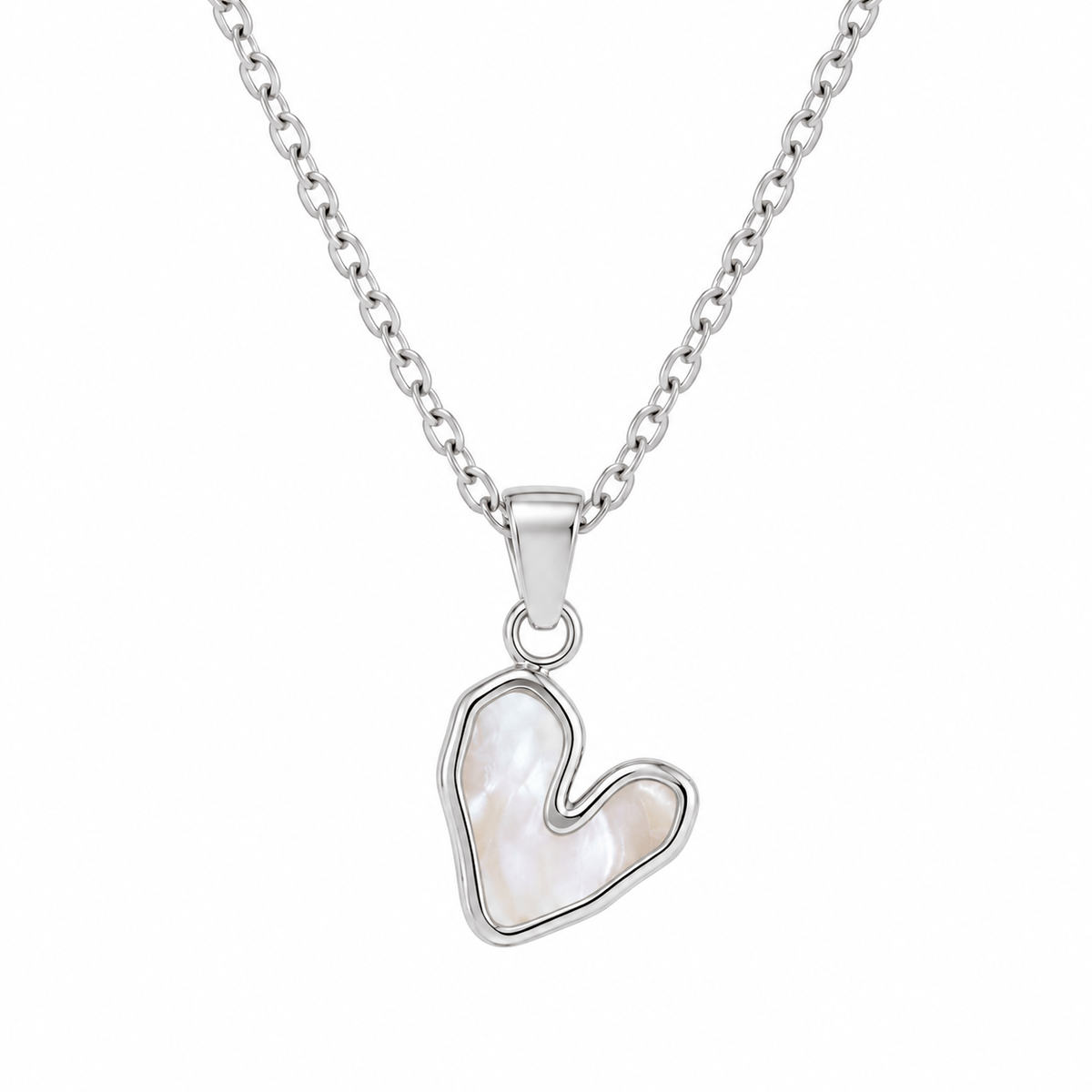 Bohomoon Stainless Steel Je T'aime Heart Necklace