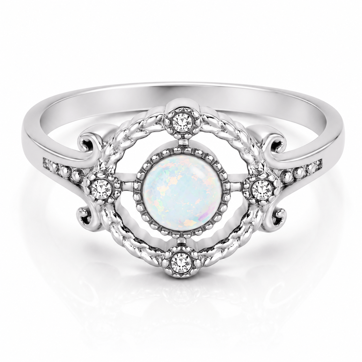 Bohomoon Stainless Steel Jolie Opal Ring