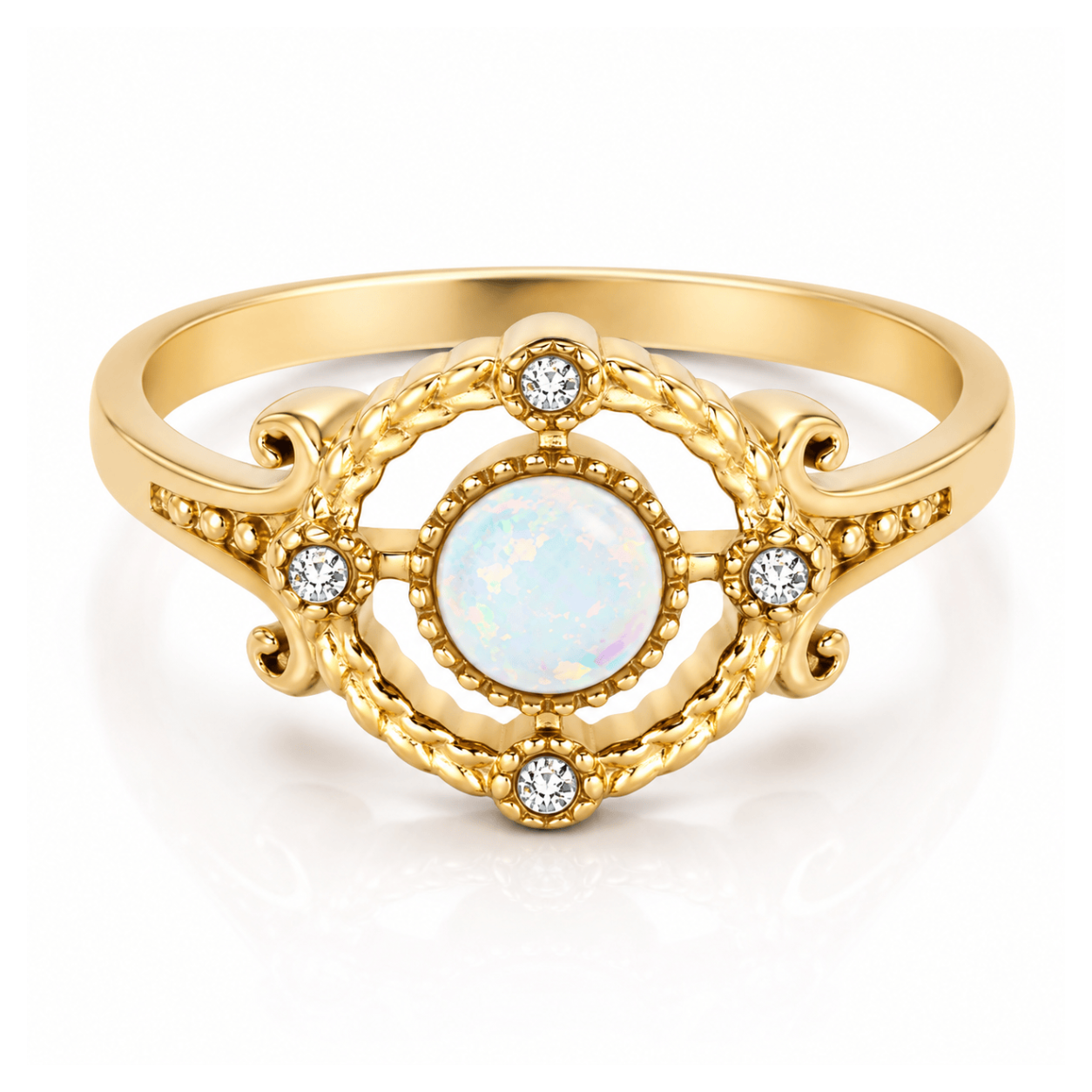Bohomoon Stainless Steel Jolie Opal Ring