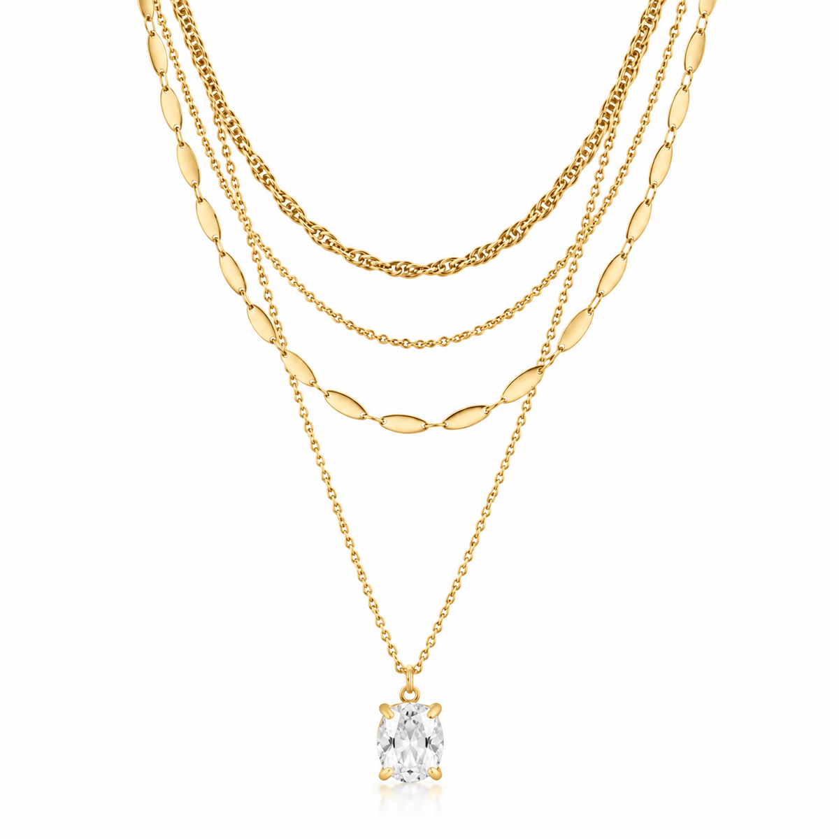 Bohomoon Stainless Steel Jude Layered Necklace