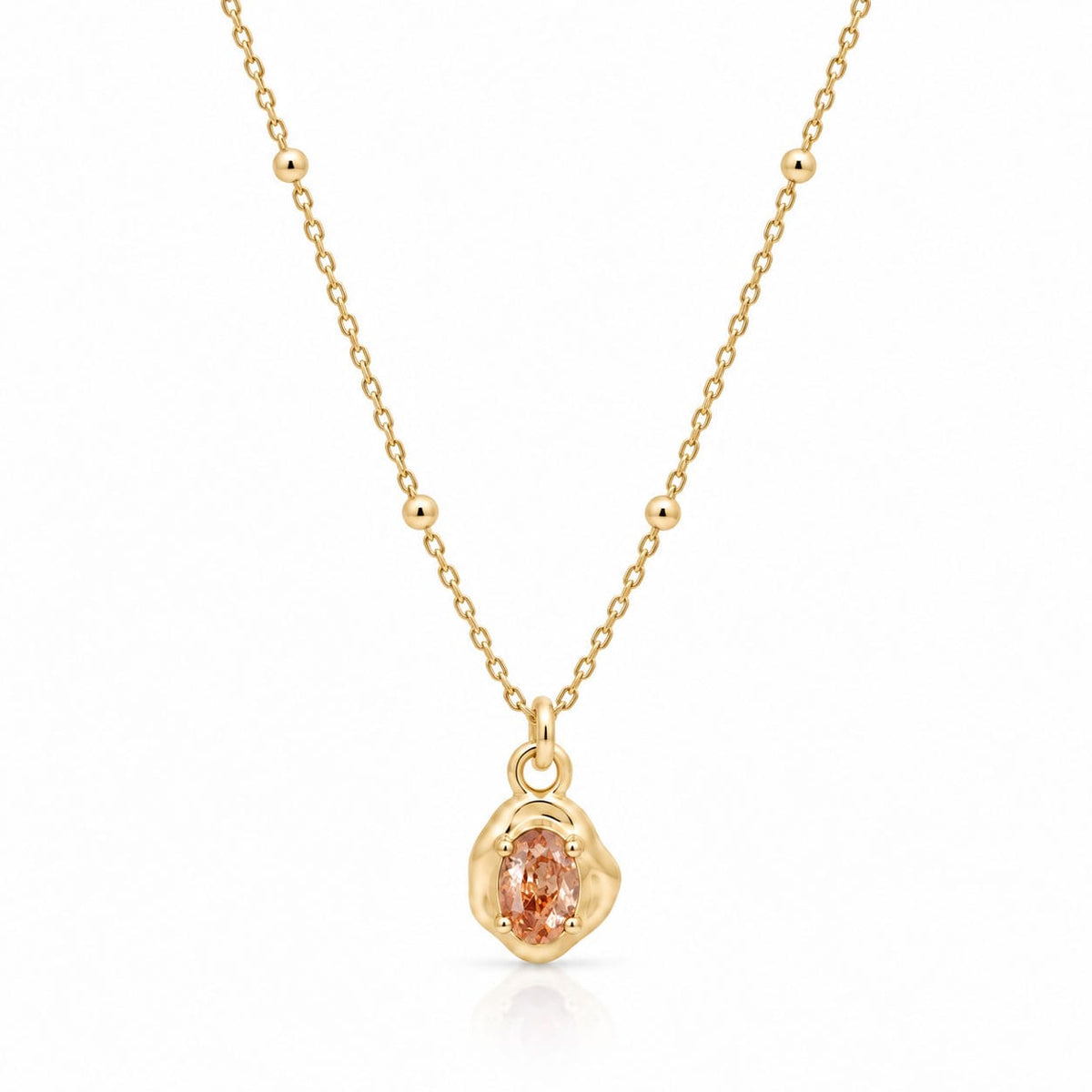 Bohomoon Stainless Steel Kaya Birthstone Necklace