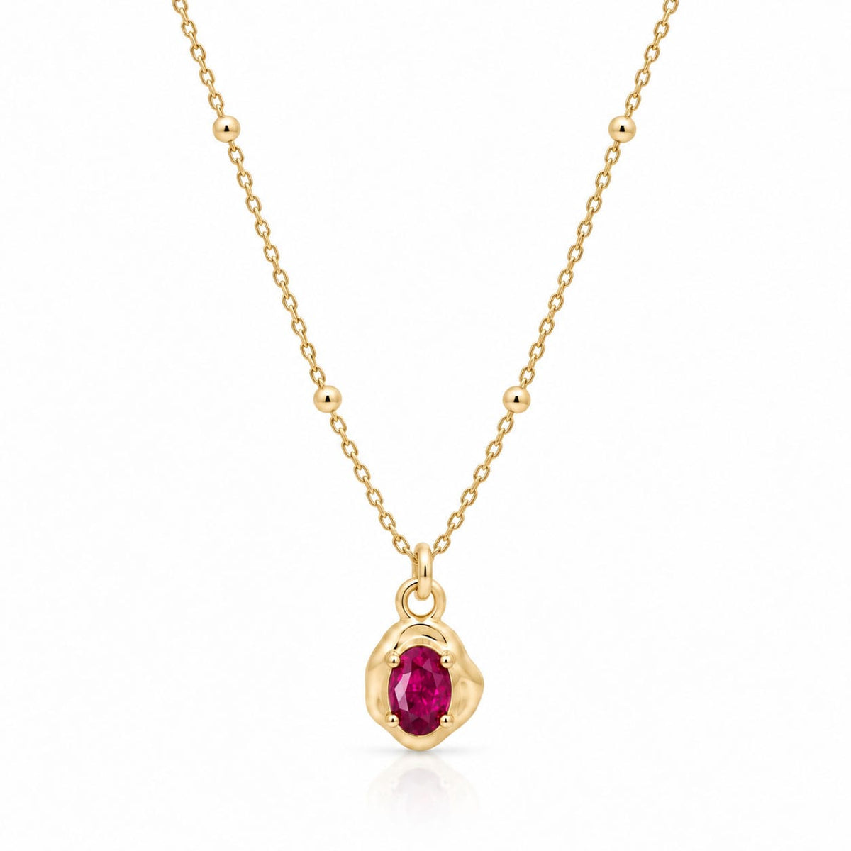 Bohomoon Stainless Steel Kaya Birthstone Necklace