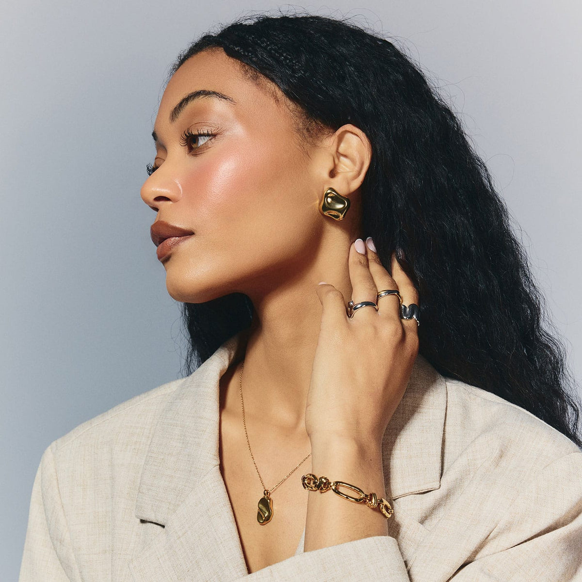 Bohomoon Stainless Steel Kristy Stud Earrings