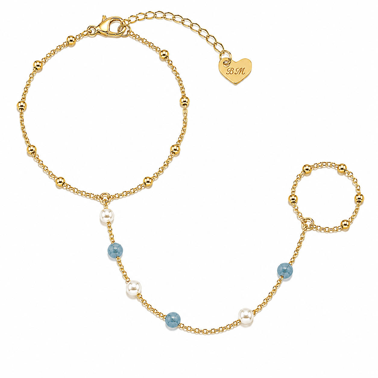 Bohomoon Stainless Steel Kylie Hand Chain Bracelet