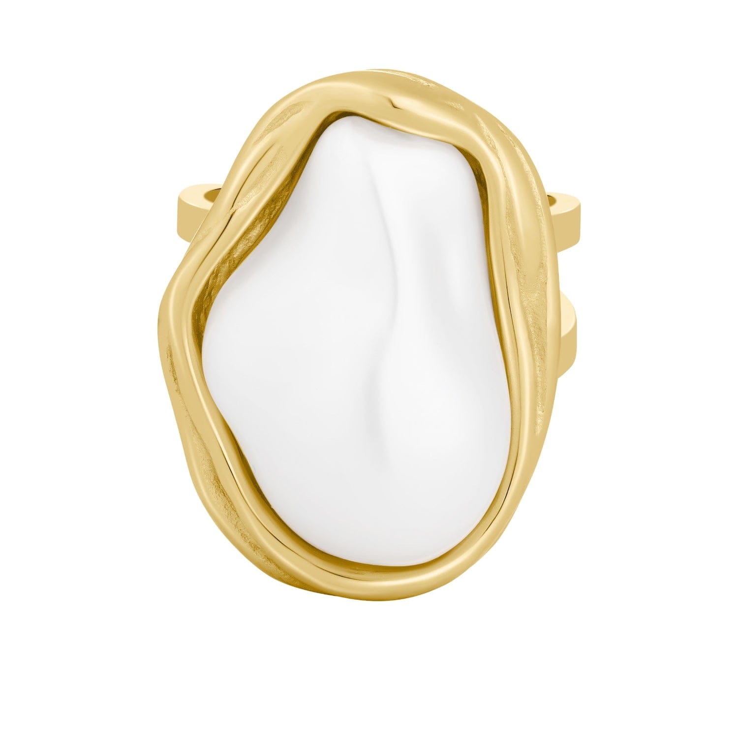 Bohomoon Stainless Steel Laurel Pearl Ring