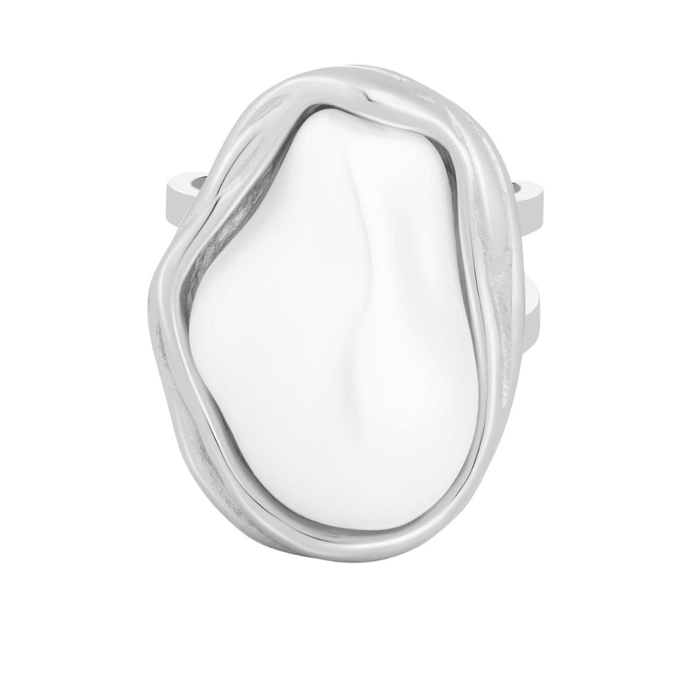 Bohomoon Stainless Steel Laurel Pearl Ring