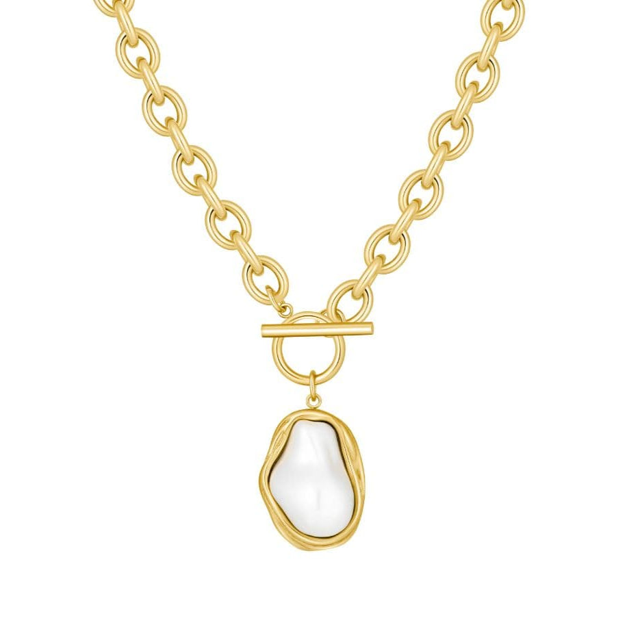 Bohomoon Stainless Steel Laurel TBar Necklace