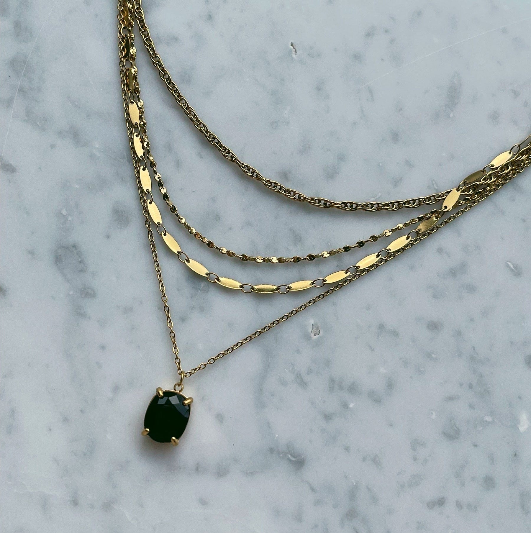 Bohomoon Stainless Steel Lennon Layered Necklace